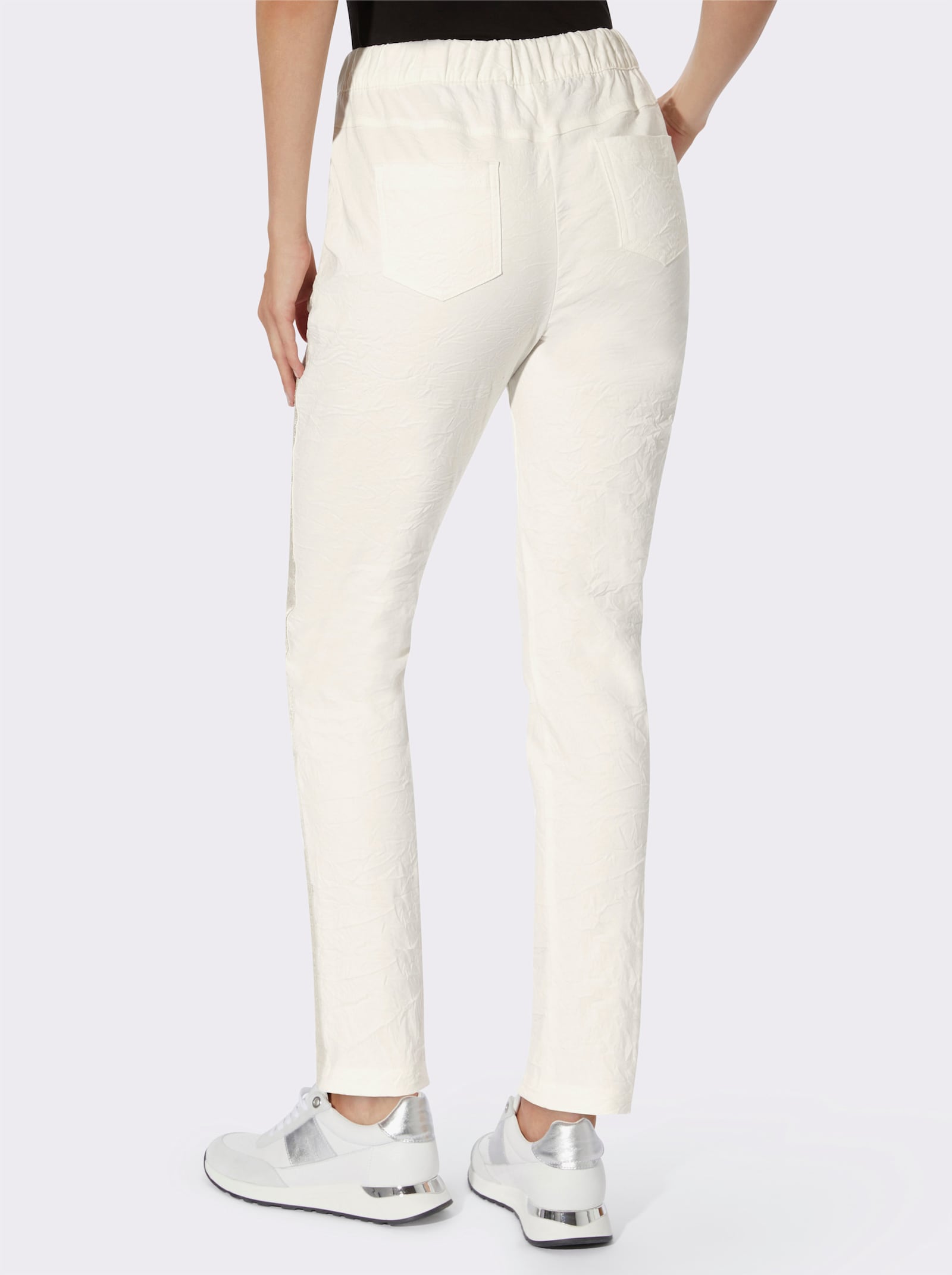 heine Pantalon skinny effet froissé - écru