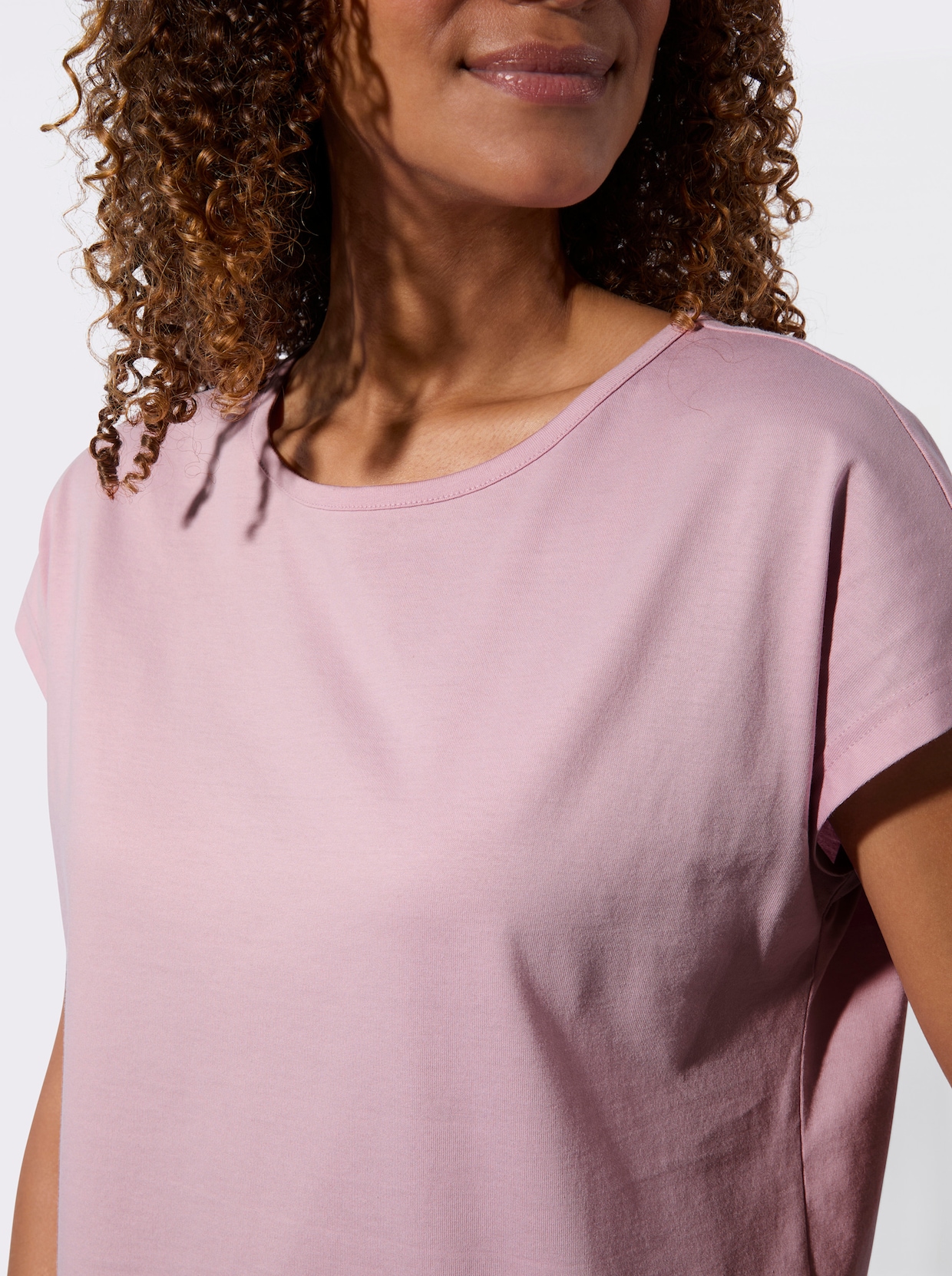 Shirt - rosé + ecru