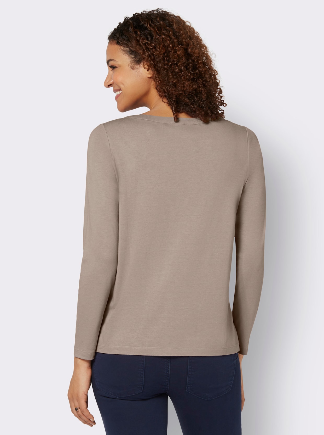 Shirt met lange mouwen - sesam