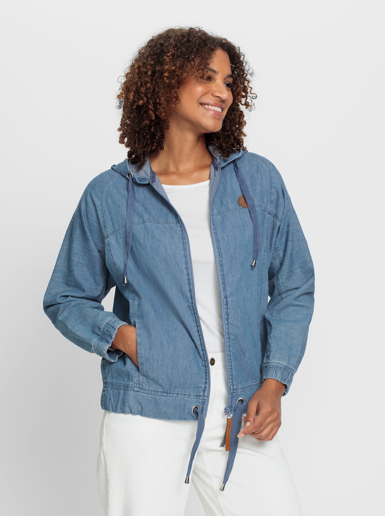 Lange blouse - blue-bleached
