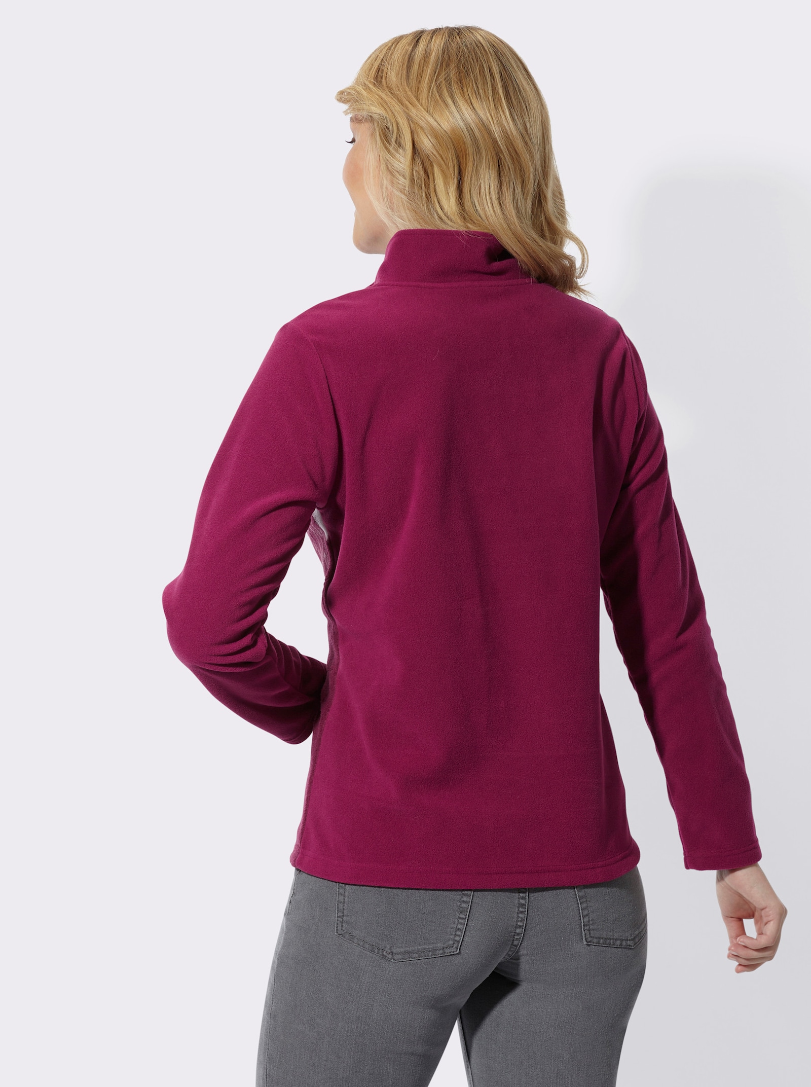 Fleeceshirt mit Norwegermuster - malve-ecru