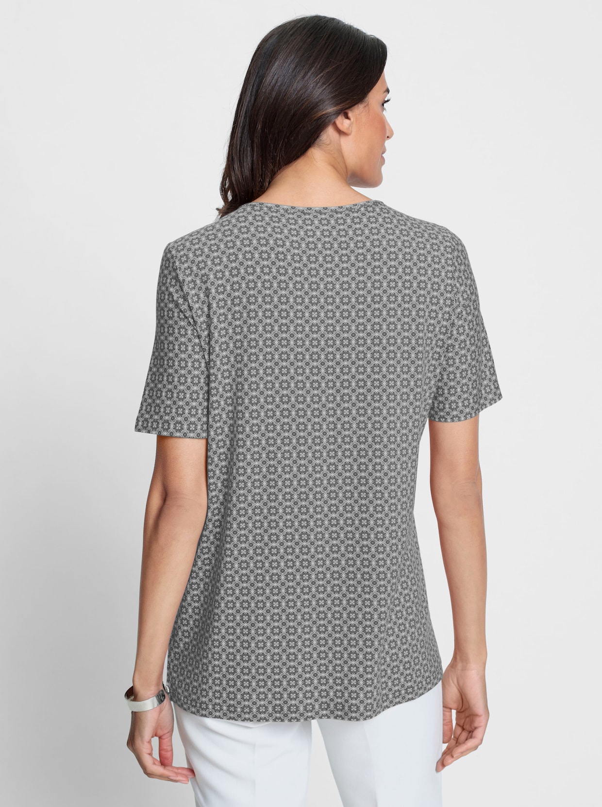 Tuniekshirt - zwart/wit geprint