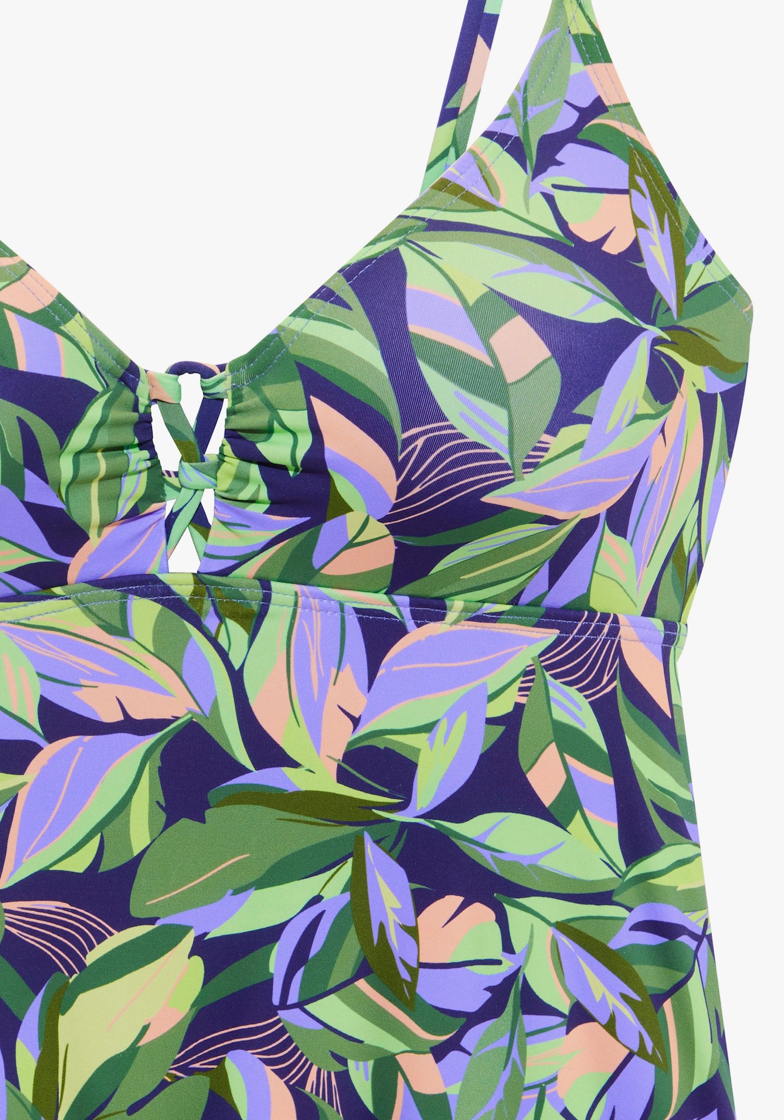 s.Oliver Tankini-Top - grün-blau bedruckt