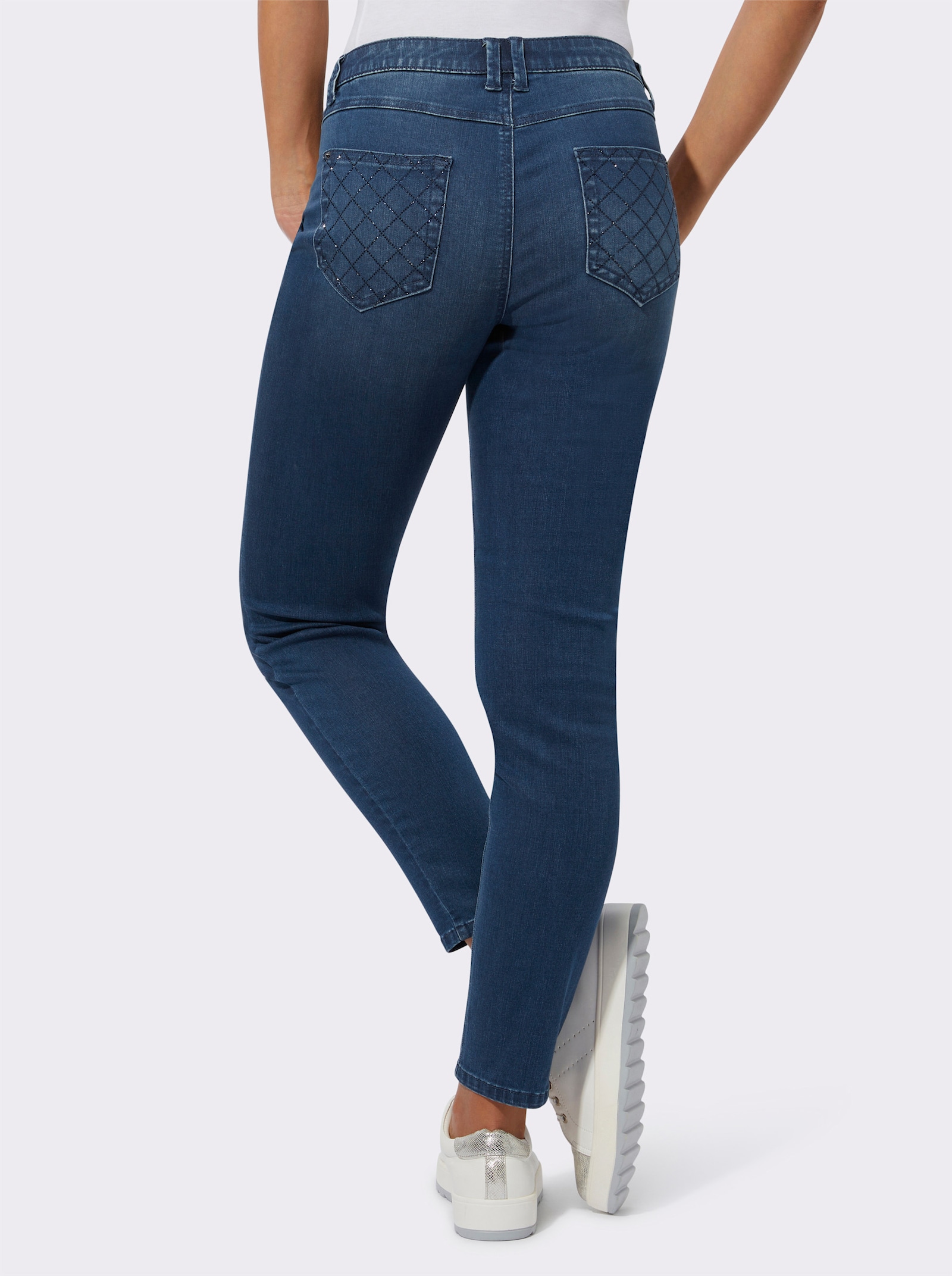 5-Pocket-Jeans im hochwertigen Material-Mix - blue-stone-washed