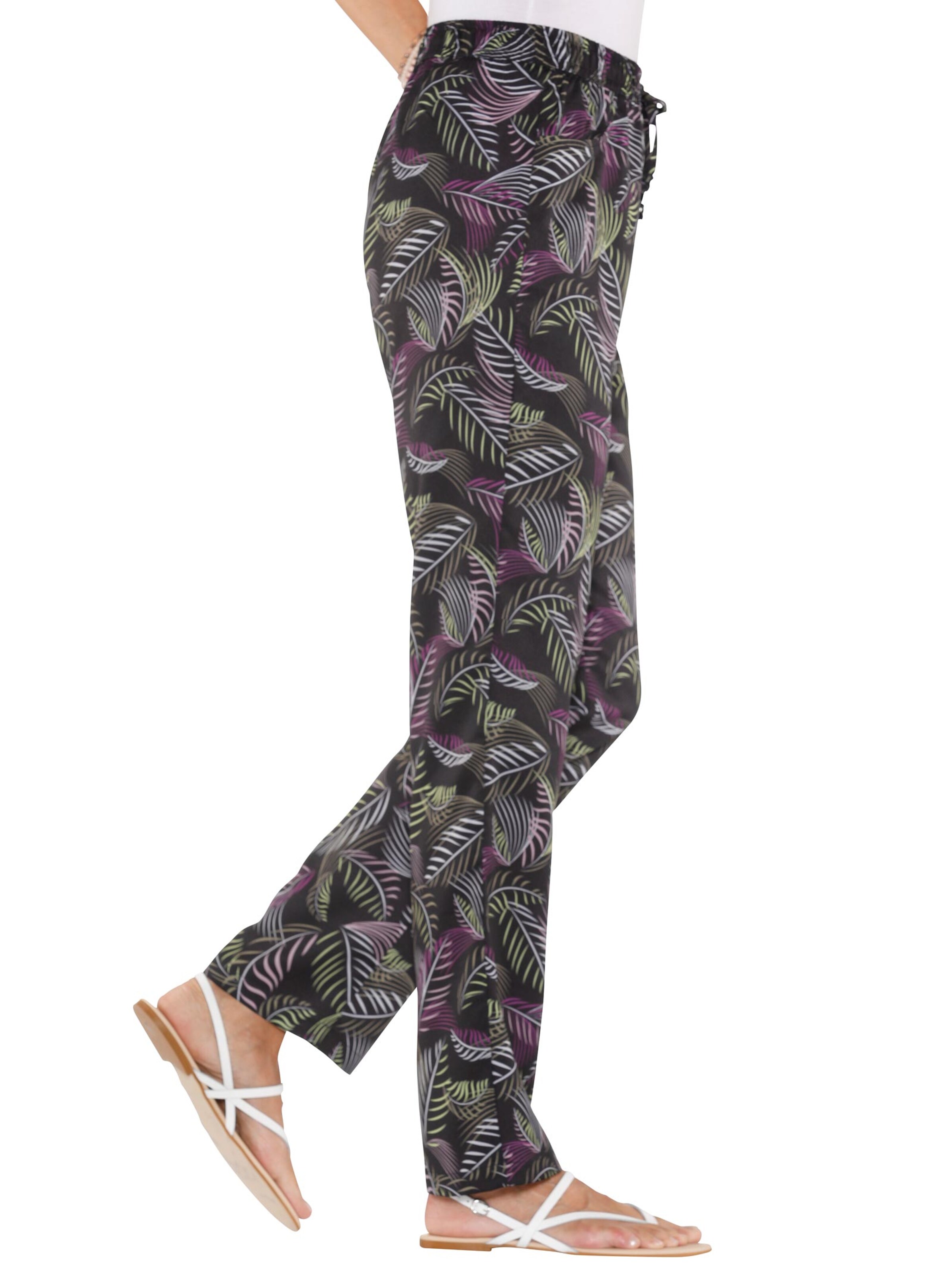 Hose - schwarz-gemustert