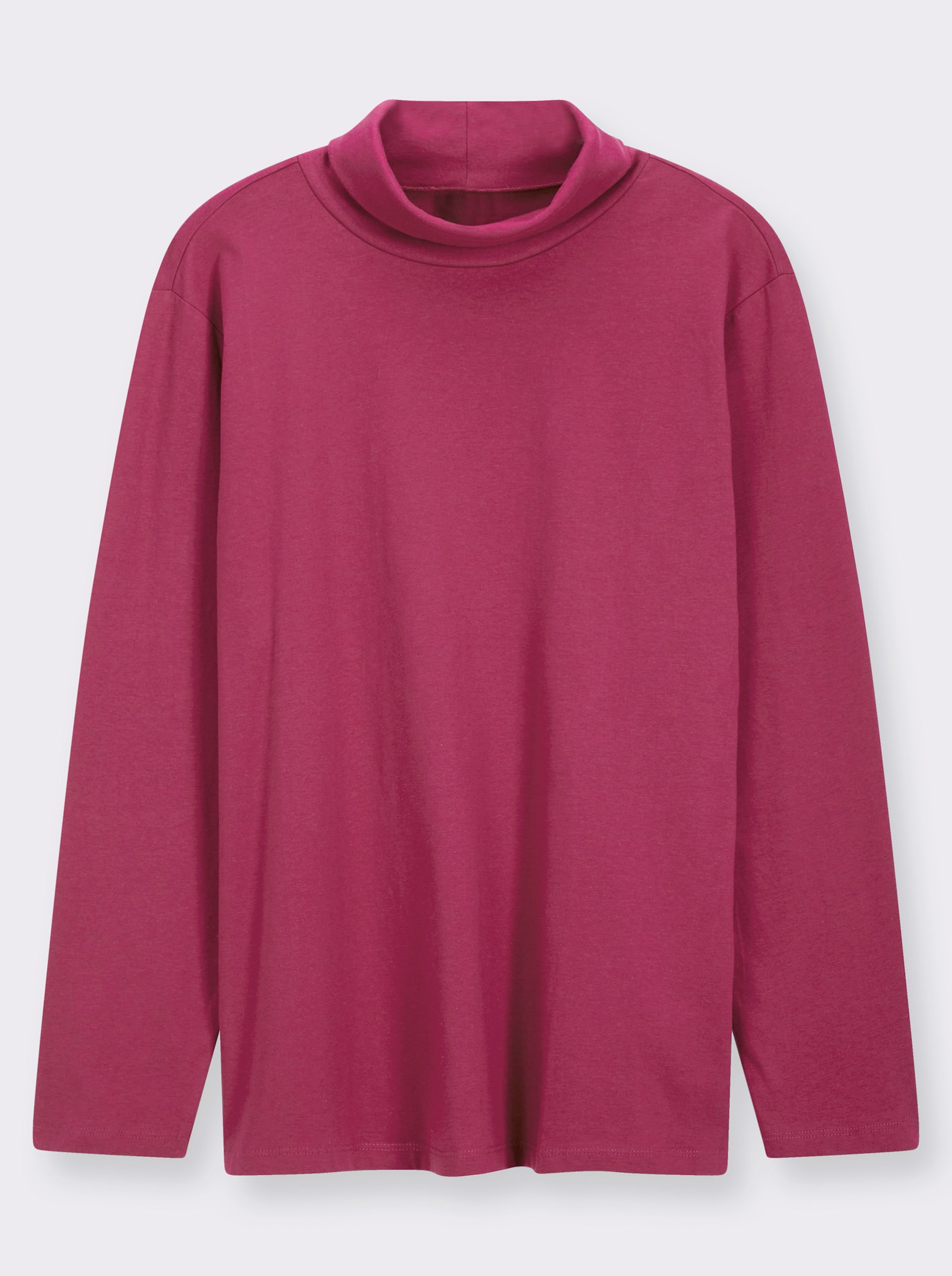 Rollkragenshirt mit langen Ärmeln - fuchsia