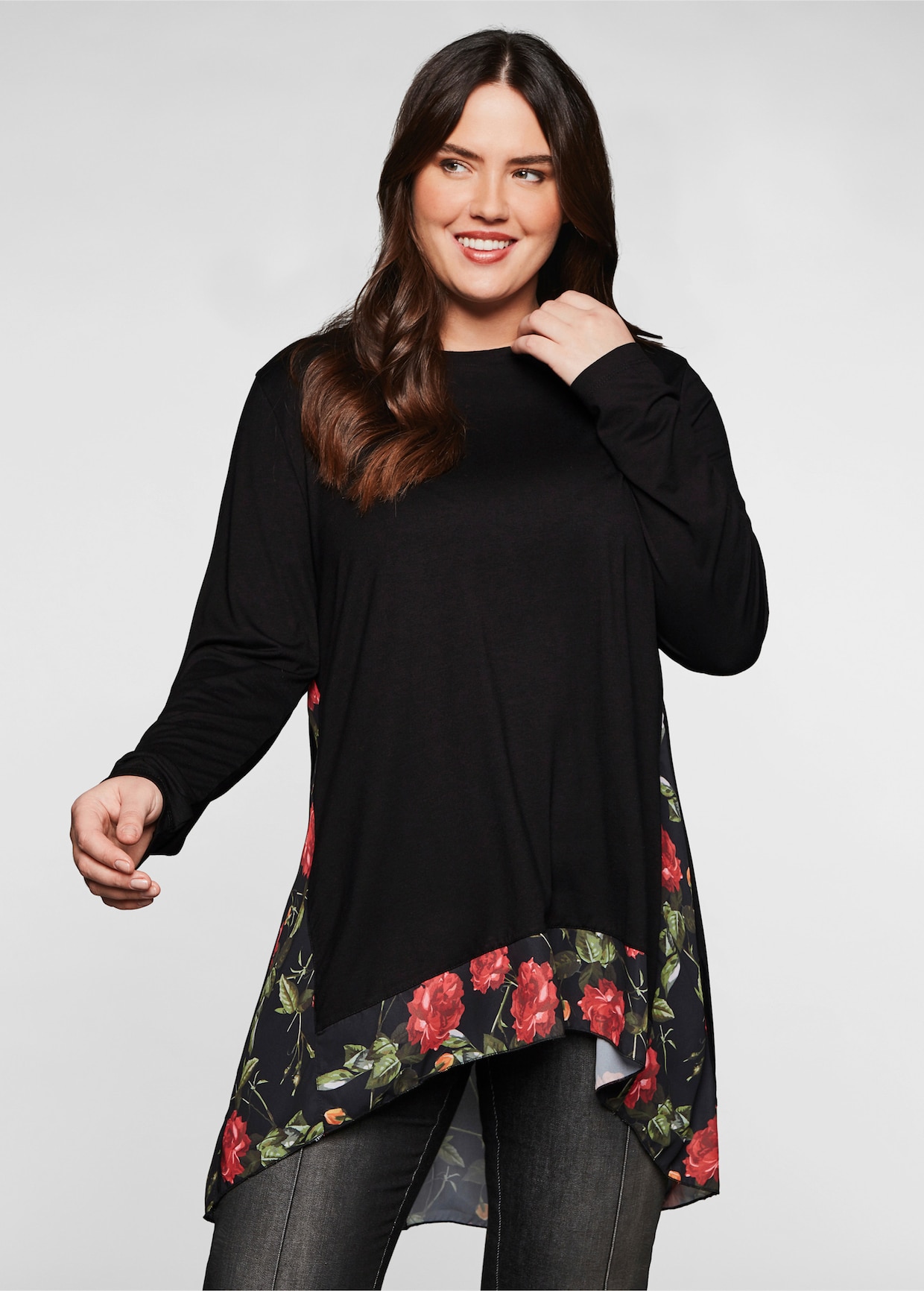 sheego by Joe Browns Longshirt - schwarz