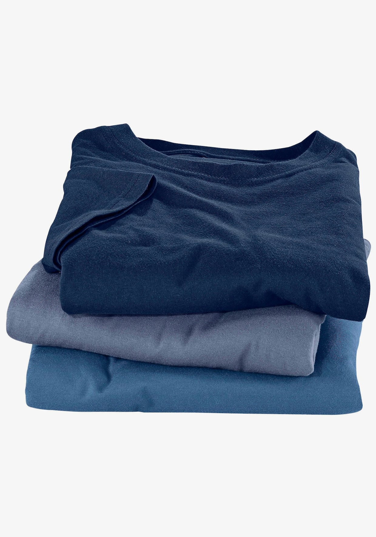 H.I.S T-Shirt - dunkelblau, mittelblau, graublau