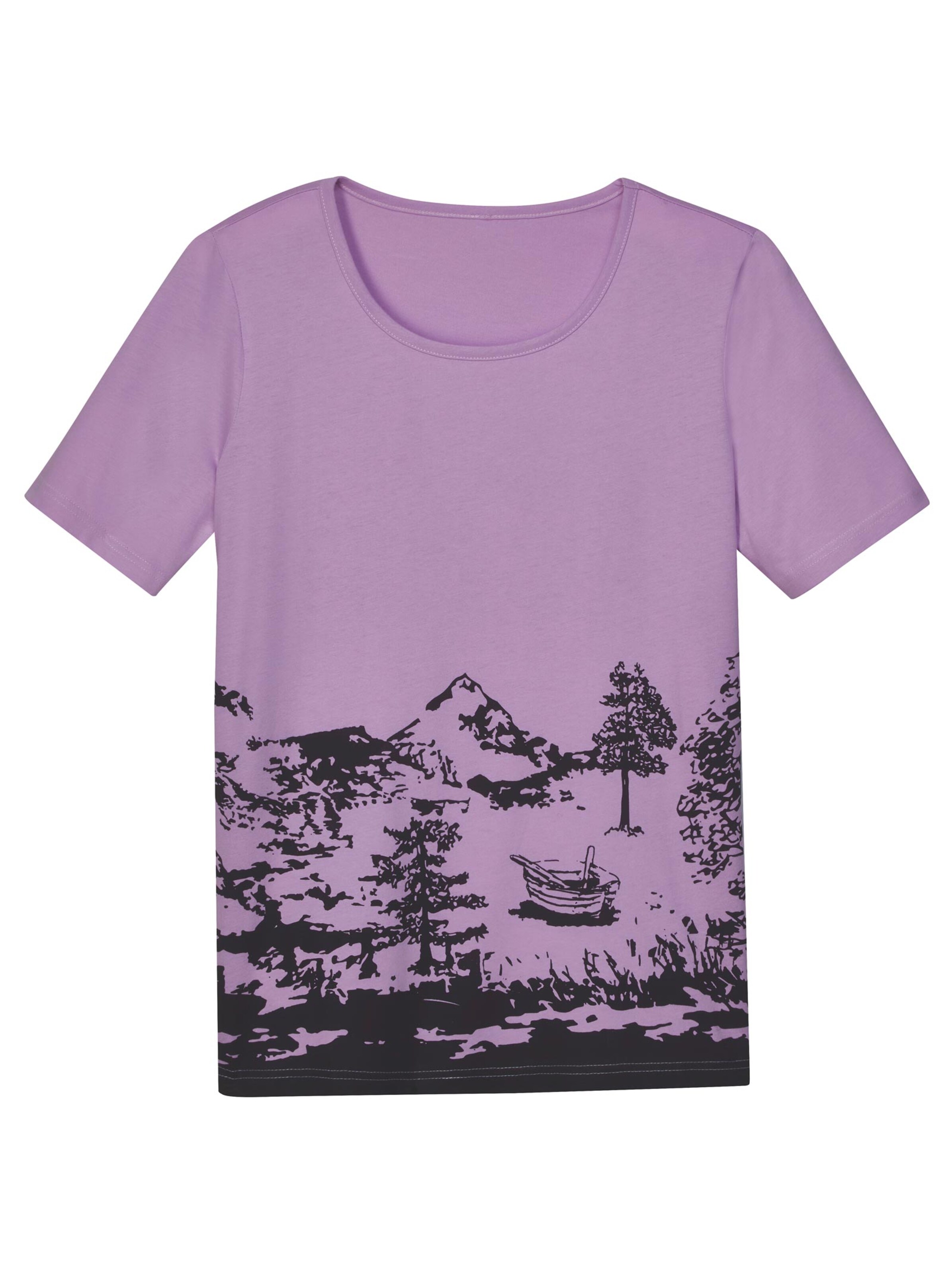 Freizeitshirt - lavendel-bedruckt