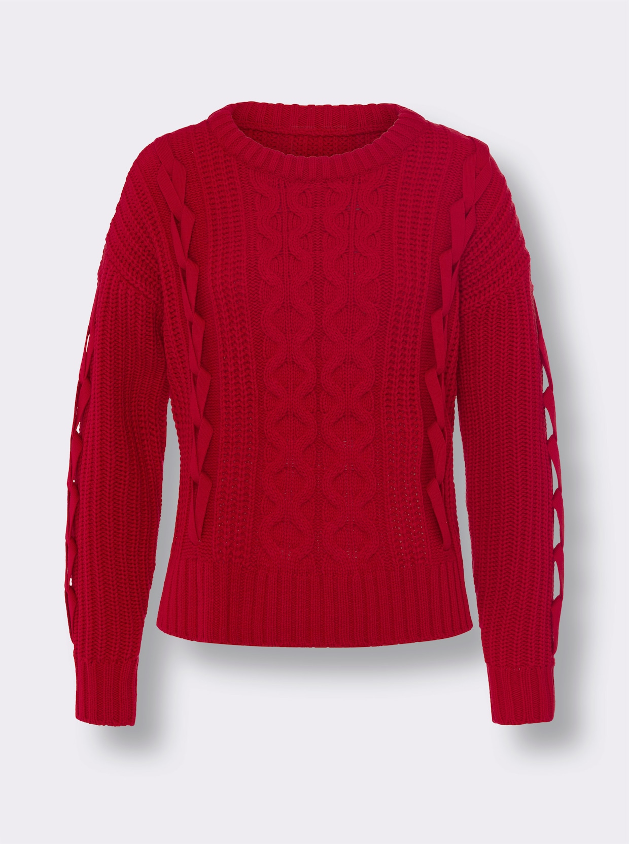 heine Pullover met ronde hals - rood