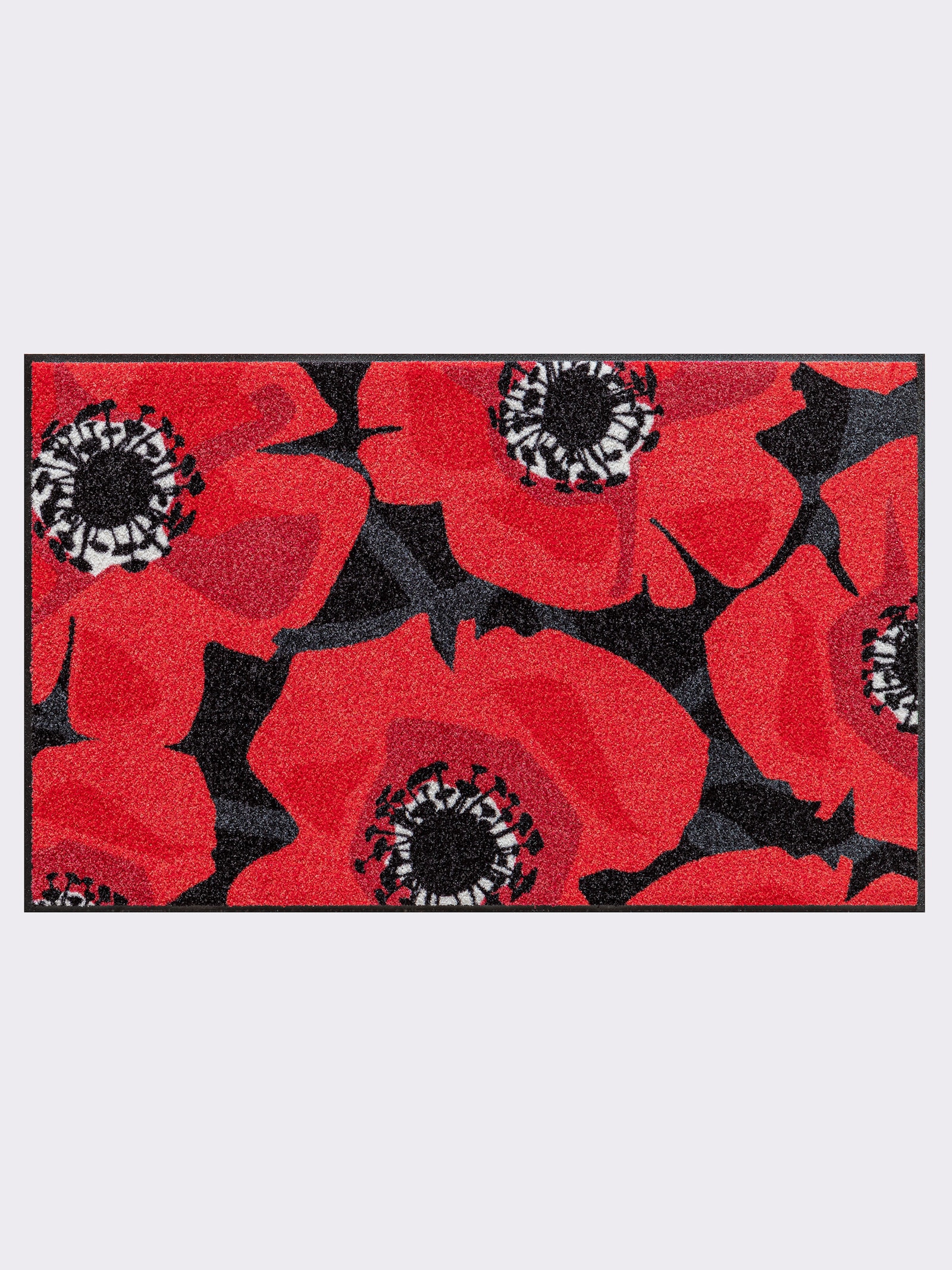 Salonloewe Fußmatte - rot-schwarz-gemustert