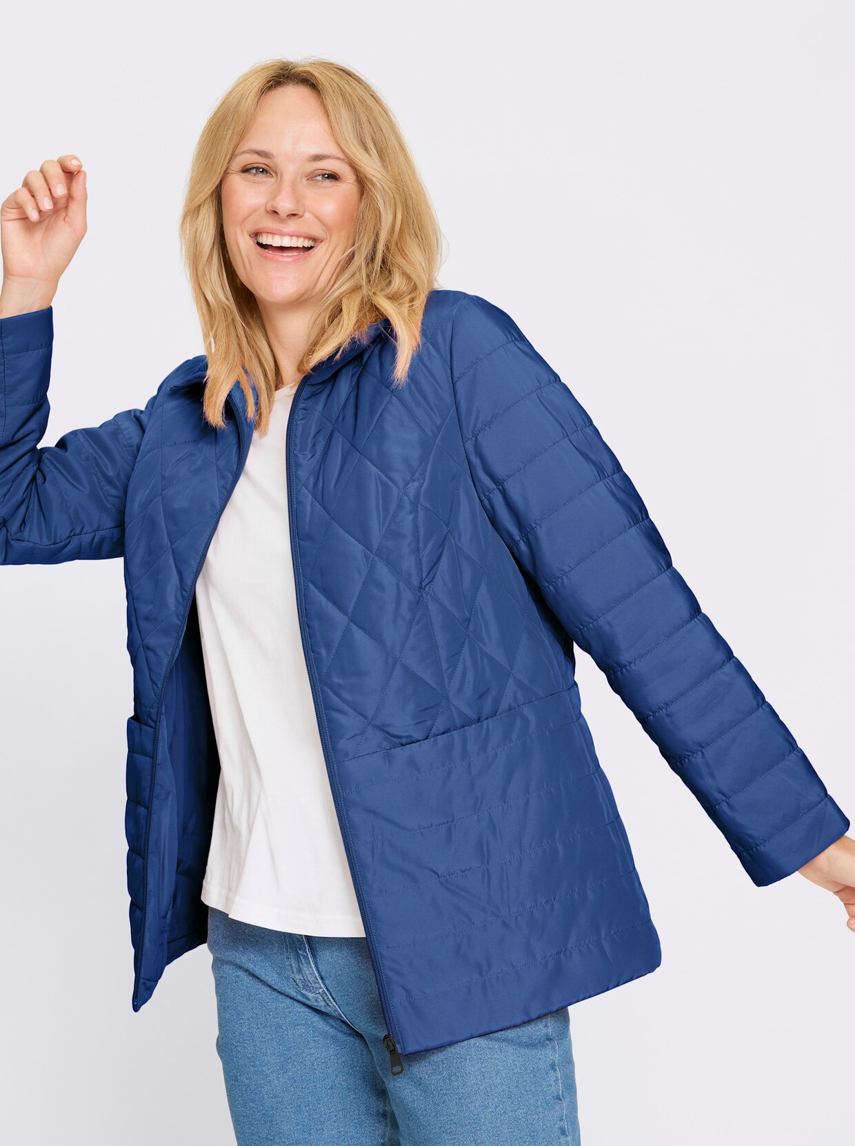 Steppjacke - jeansblau