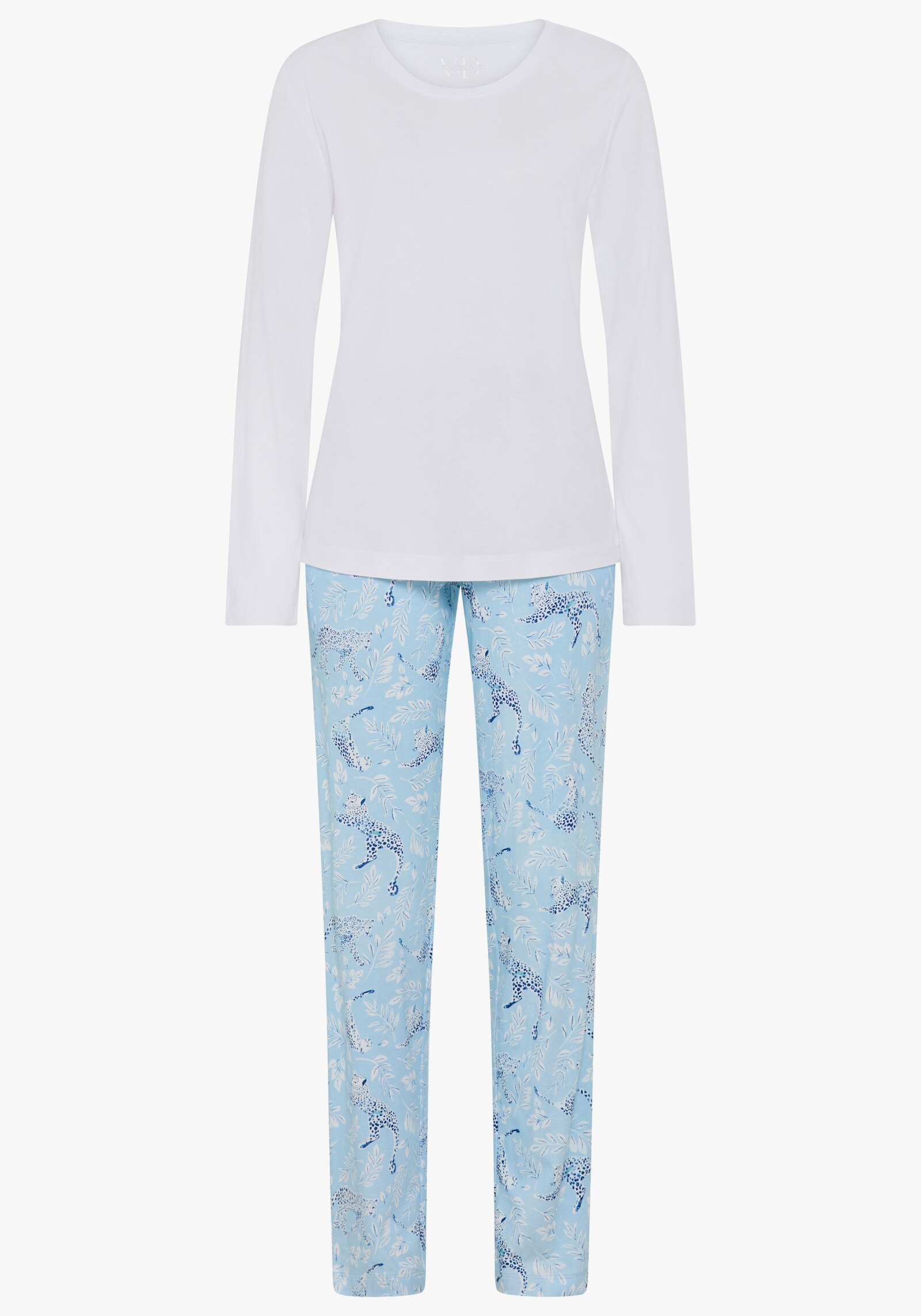 Vivance Dreams Pyjama - hellblau bedruckt