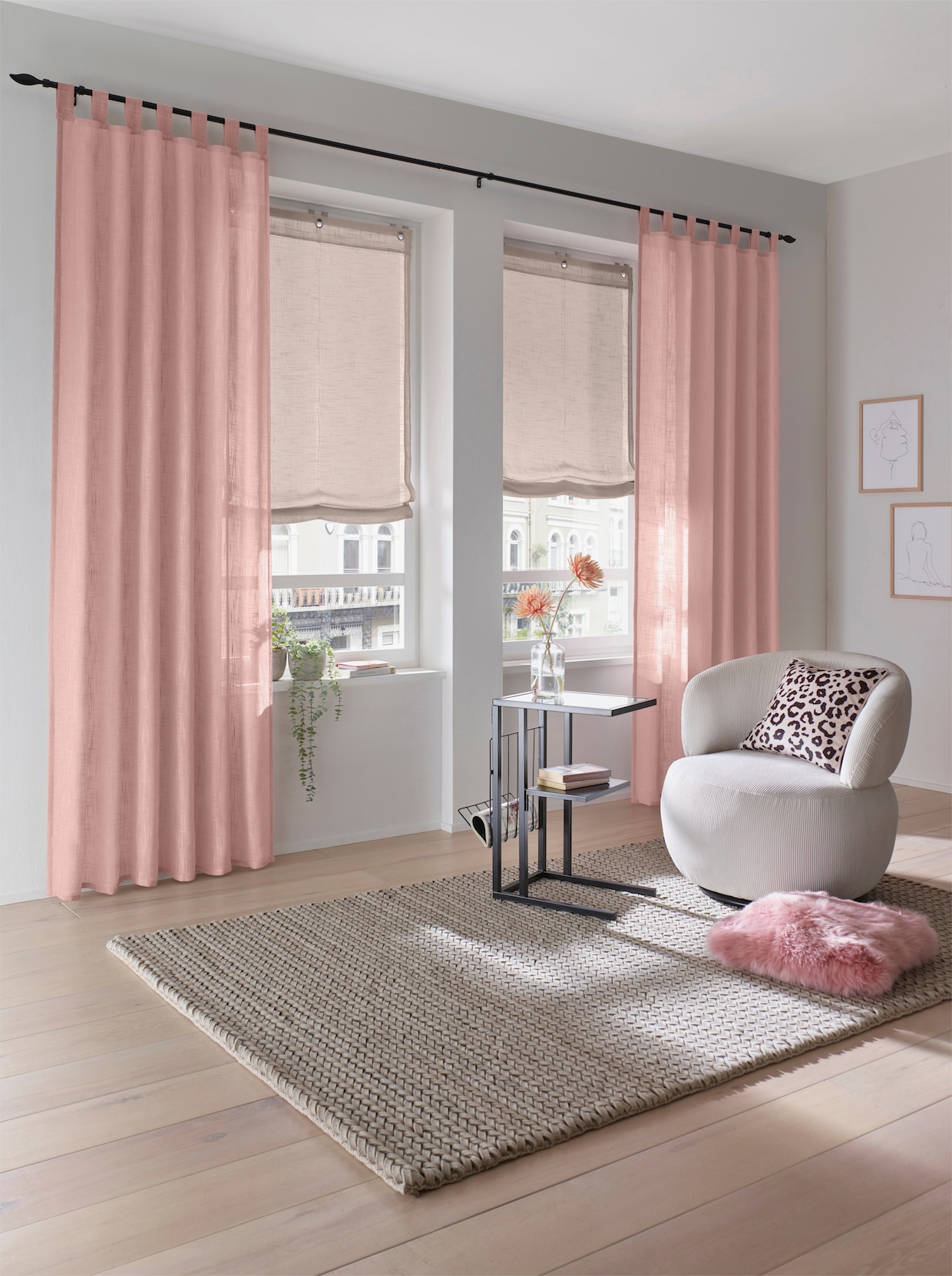 heine home Decoratieve vitrage - roos