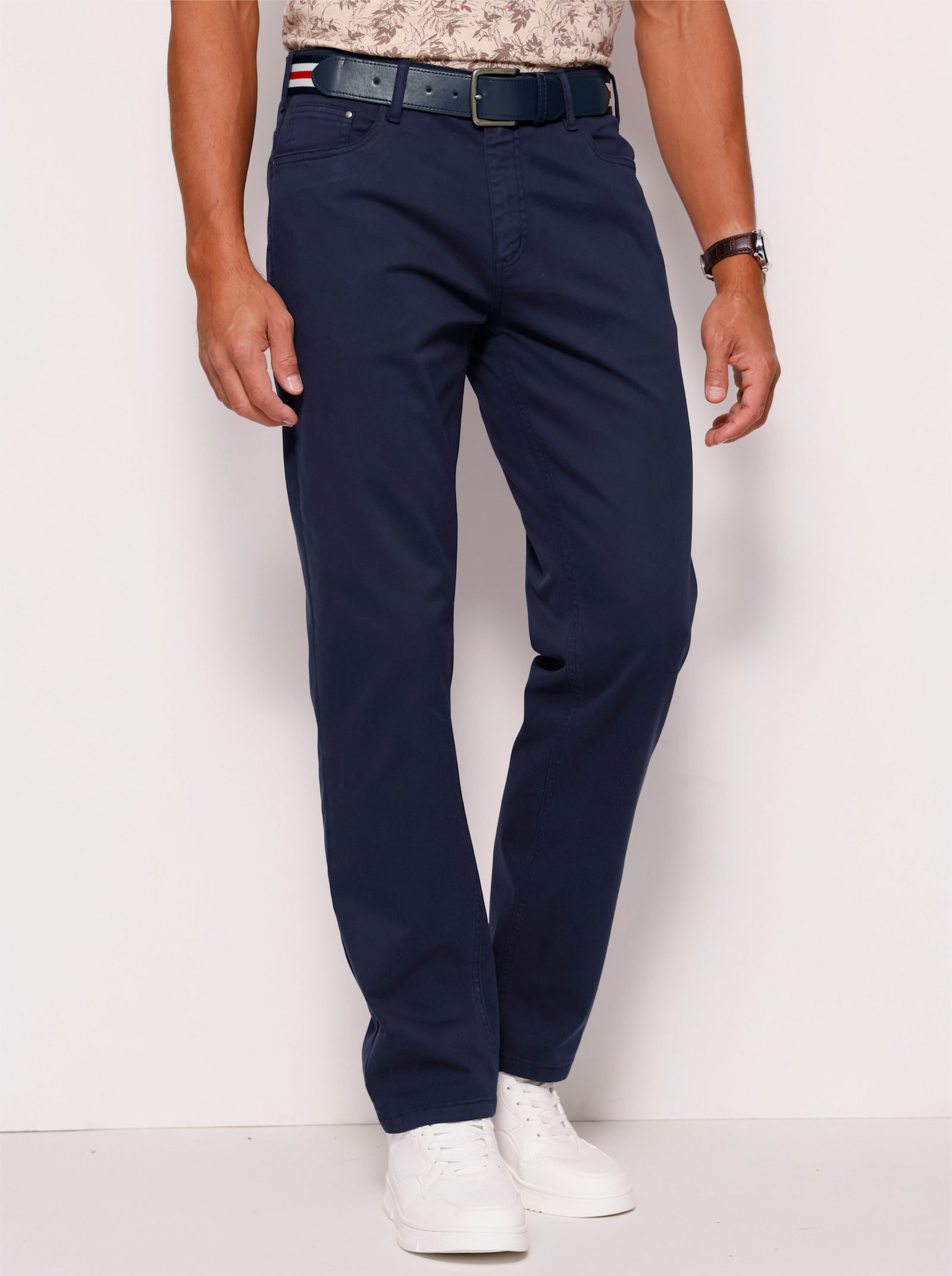 Džíny s 5 kapsami z kepru - námořnická modrá