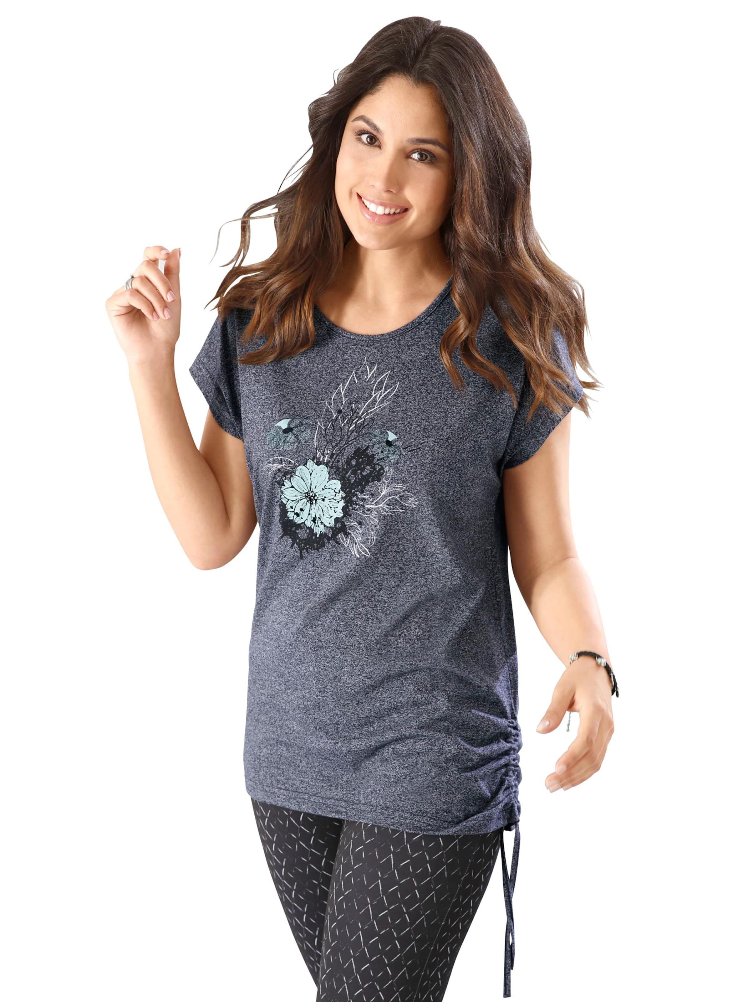 Shirt - blau-meliert