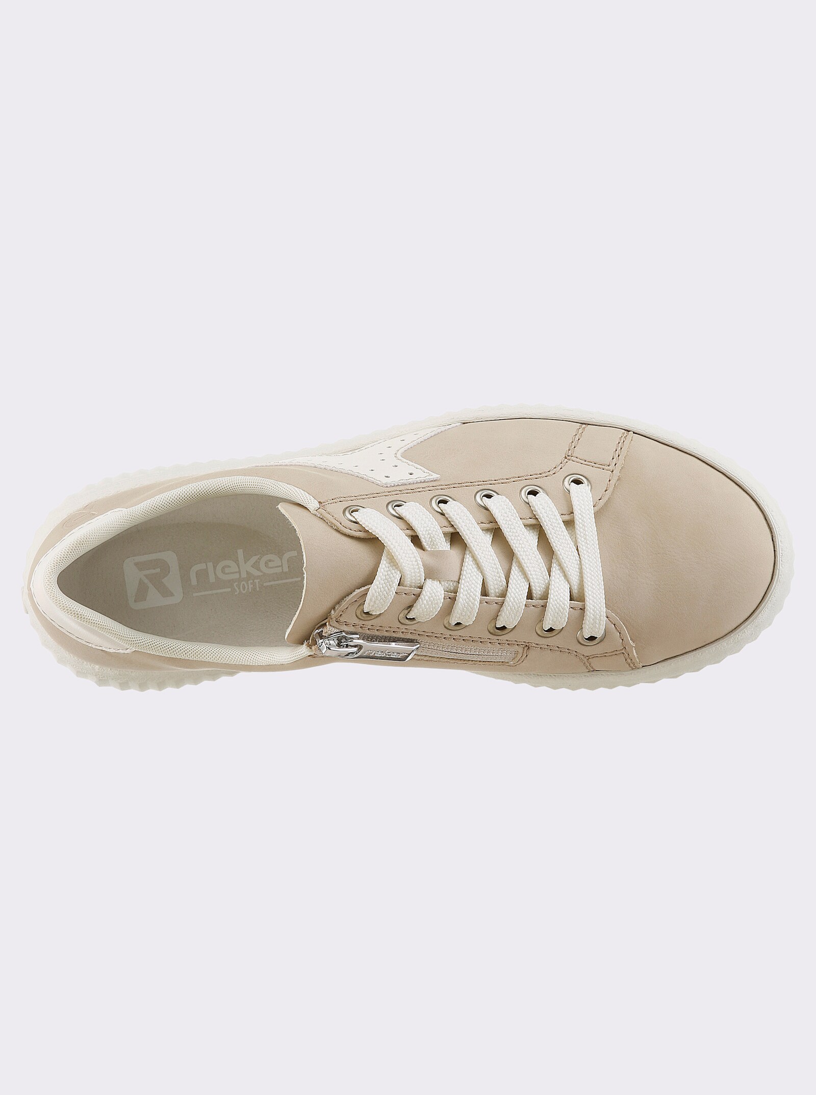 Rieker Sneaker mit Zierperlen - beige