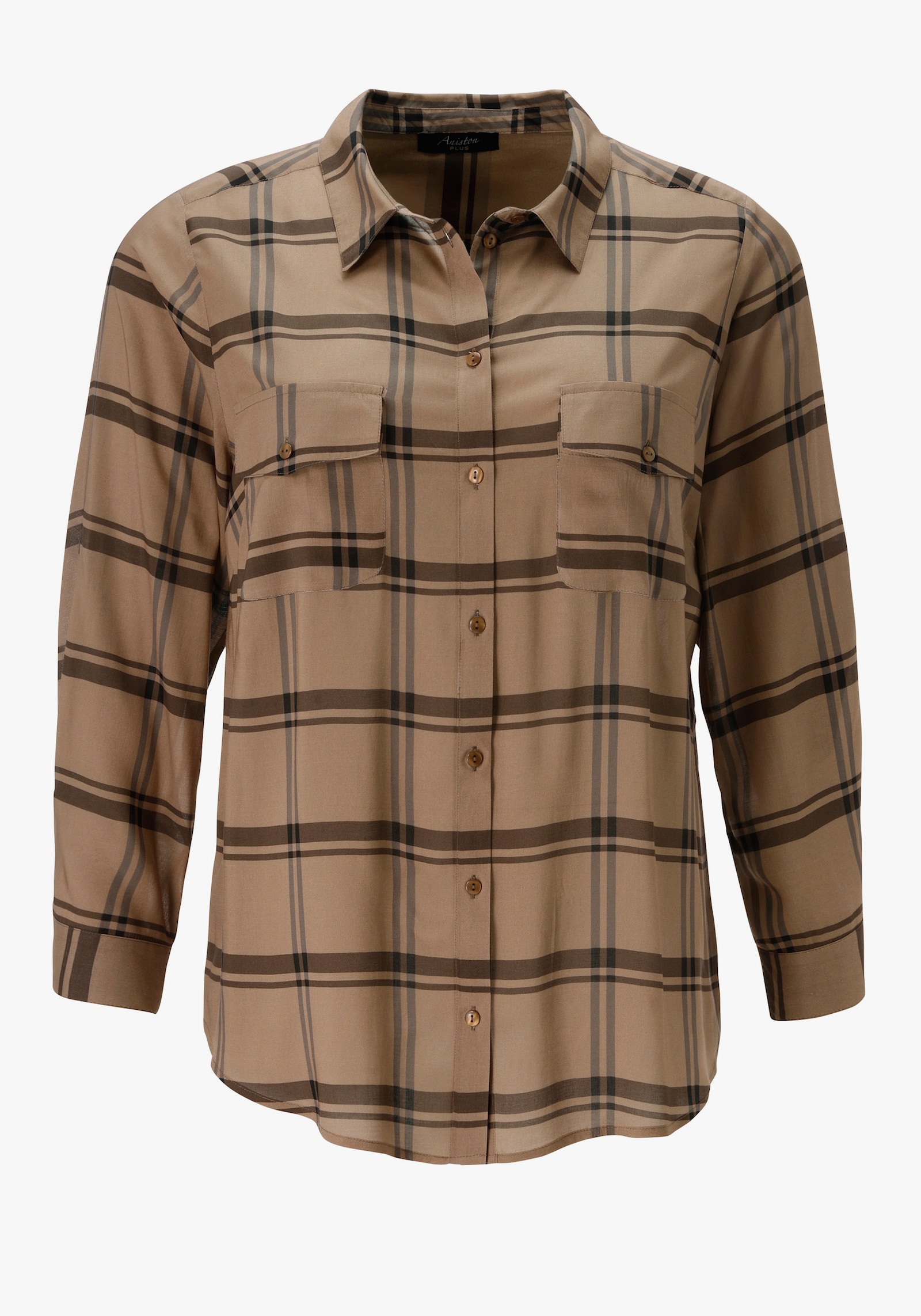 Aniston PLUS Karobluse - beige-kariert