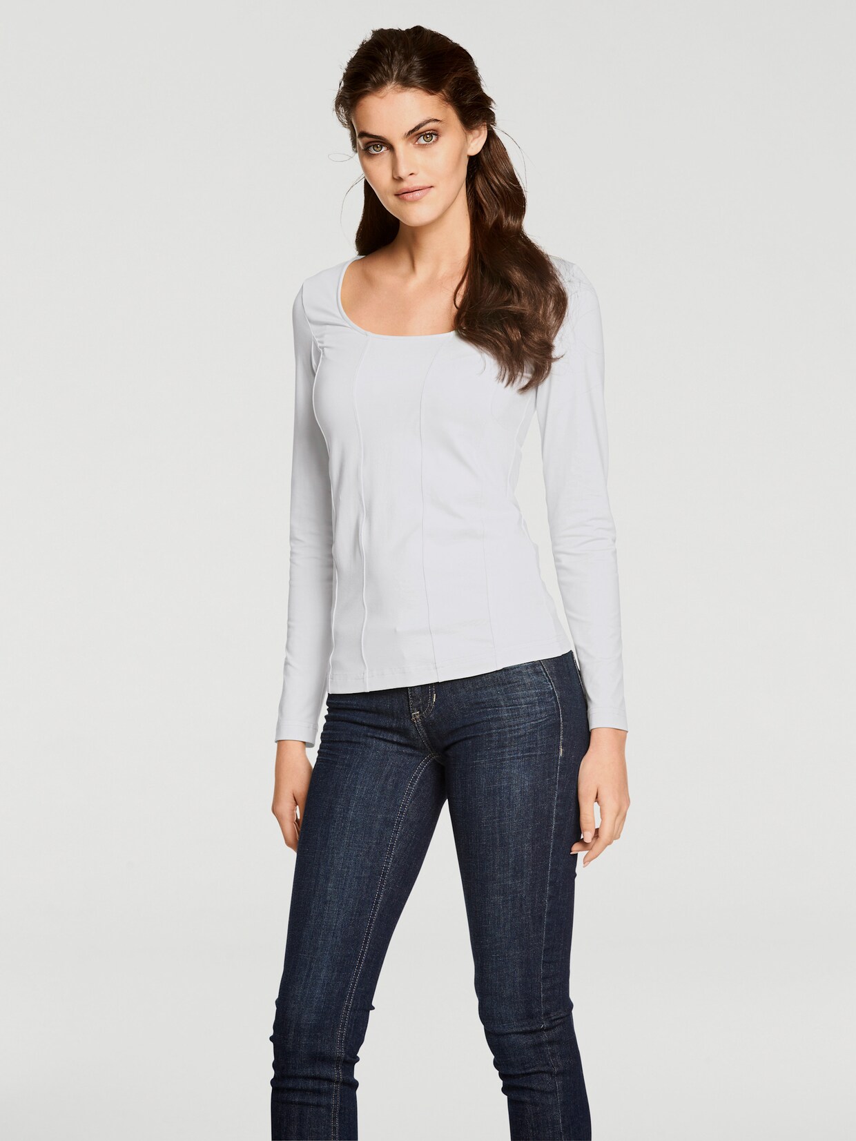 heine Shirt met vierkante hals - wit