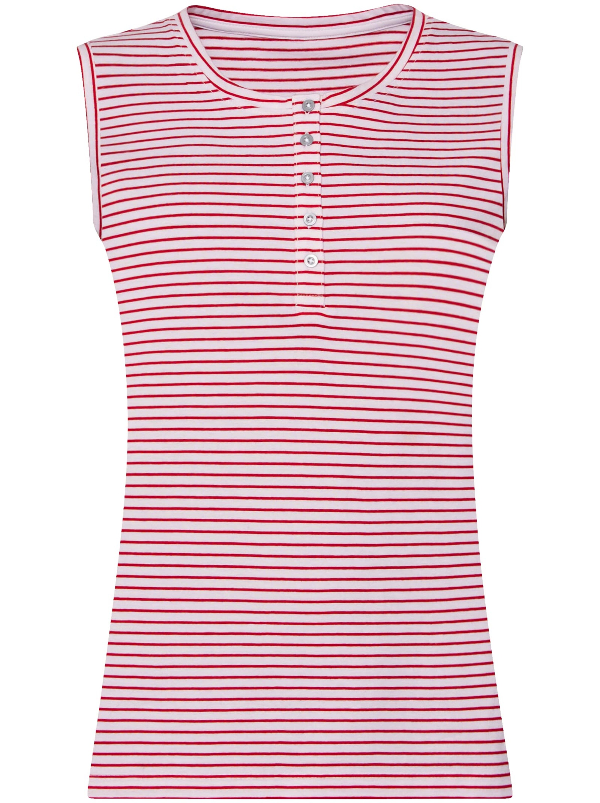 Shirttop - rot-geringelt