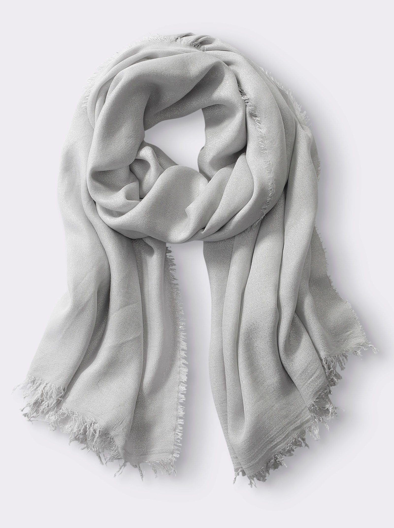 heine Schal - hellgrau-metallic