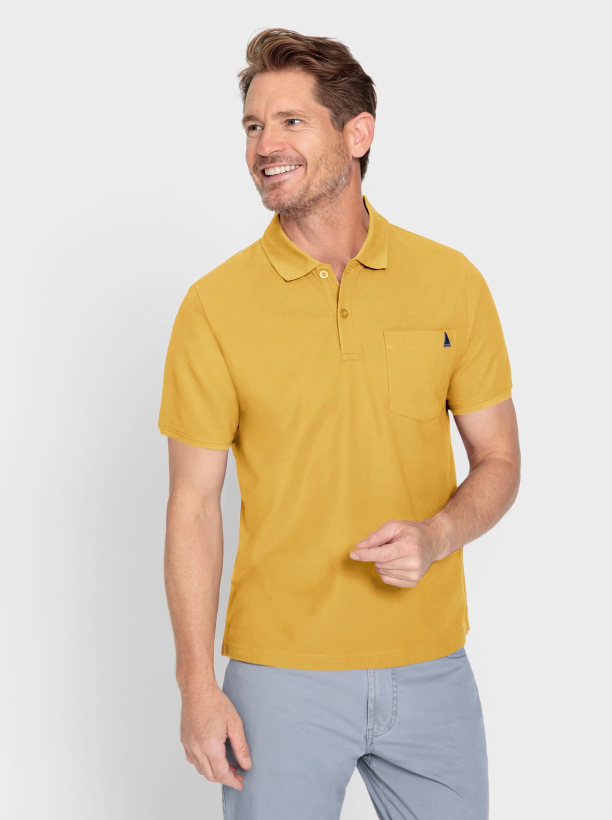 Catamaran Kurzarm-Poloshirt - gelb