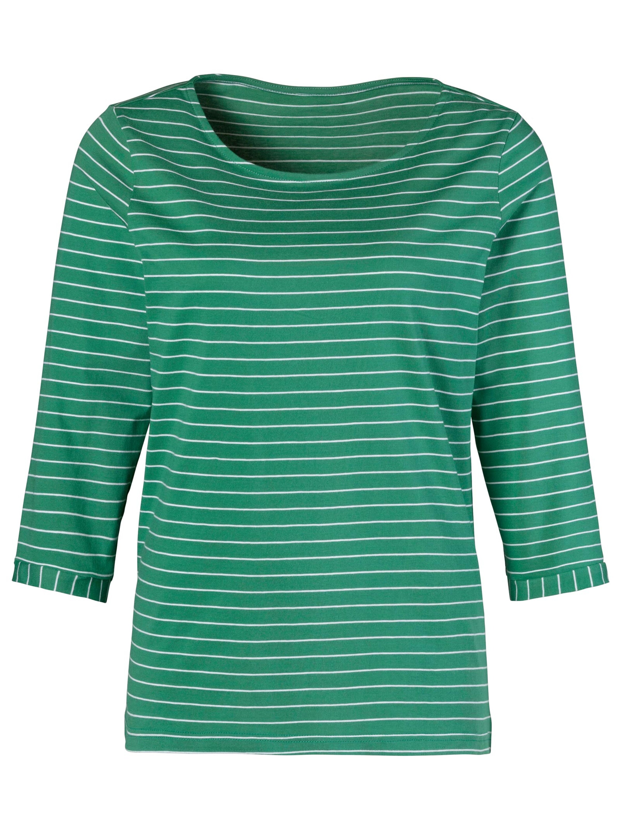 Shirt - grün-geringelt