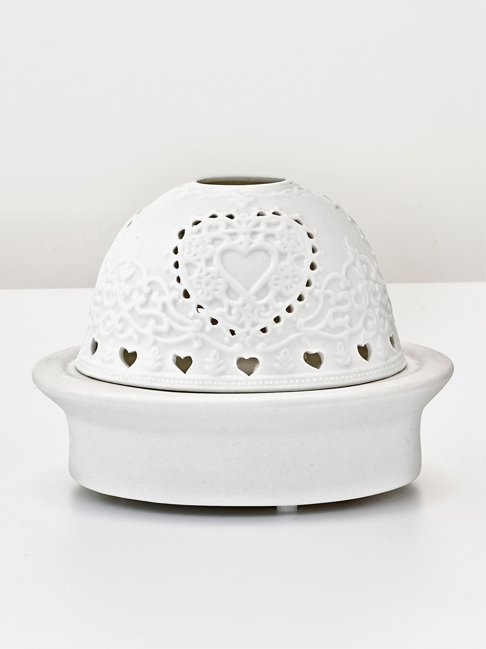 Porzellan-Leuchte - weiß