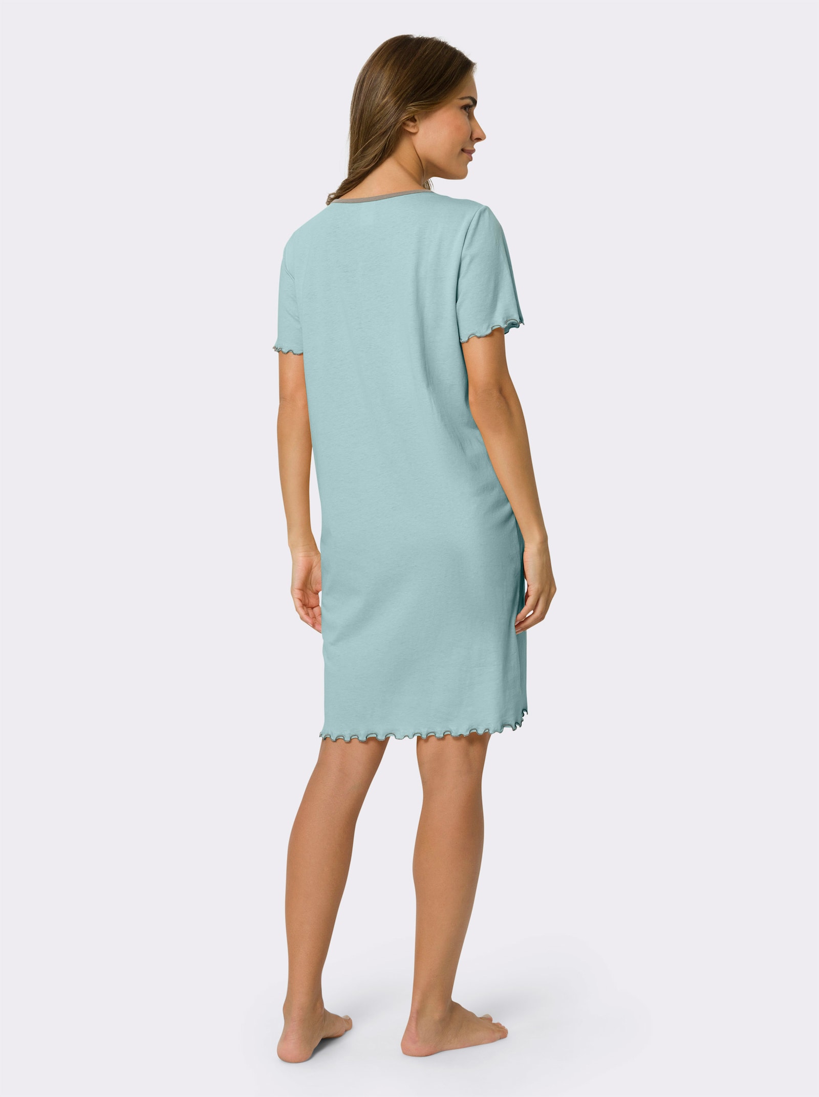 Nachthemd mit Schmetterlings-Druck - mint