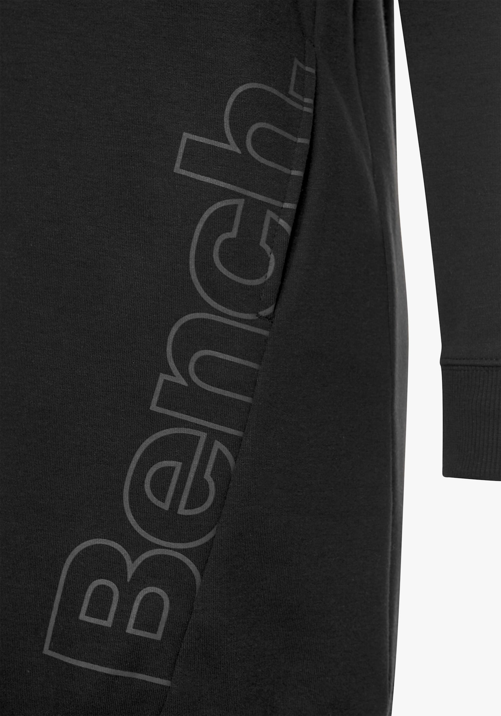Bench. Loungewear Sweatkleid - schwarz-weiß