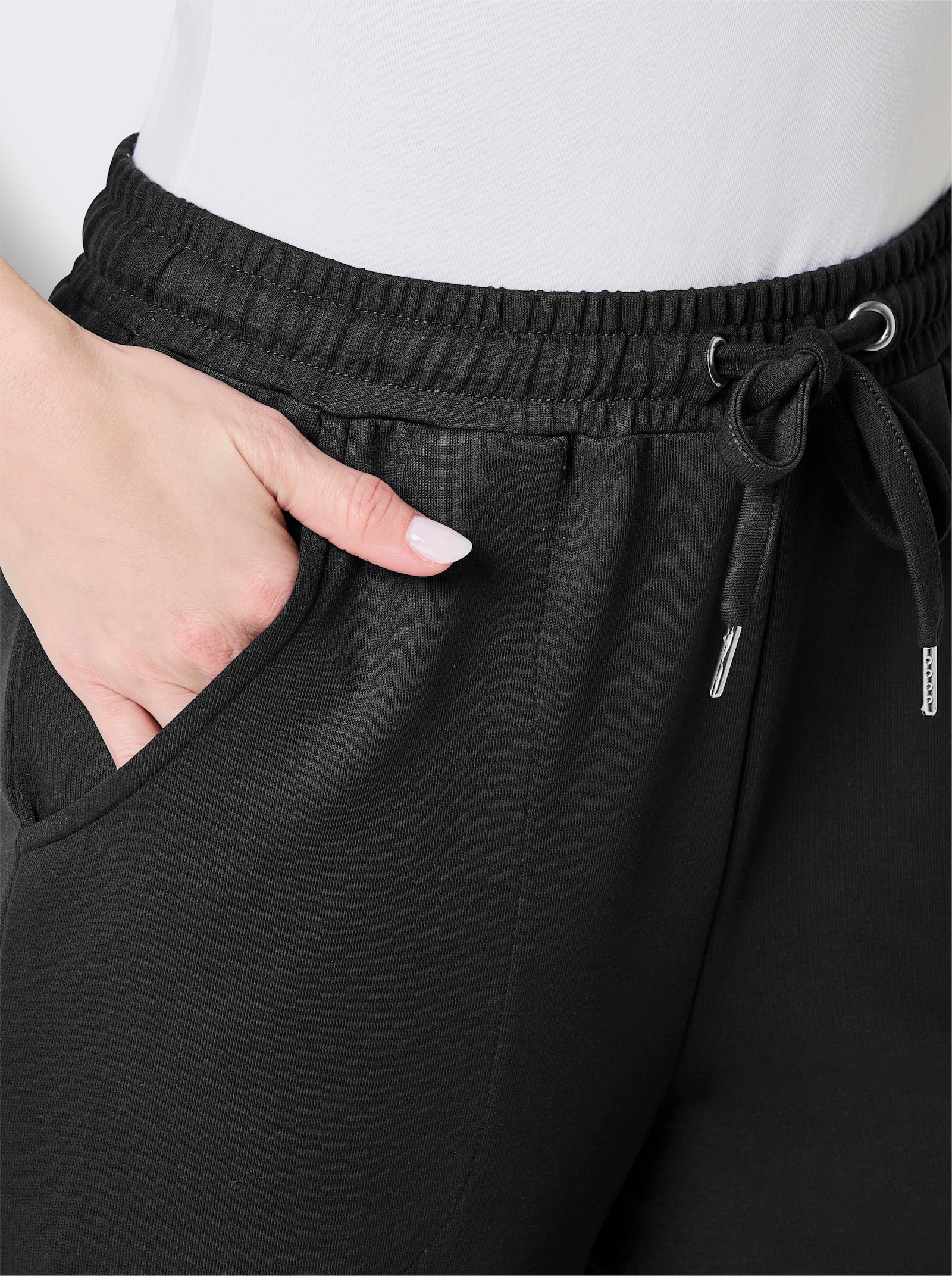 Catamaran Sports Freizeithose mit Aufschlag - schwarz