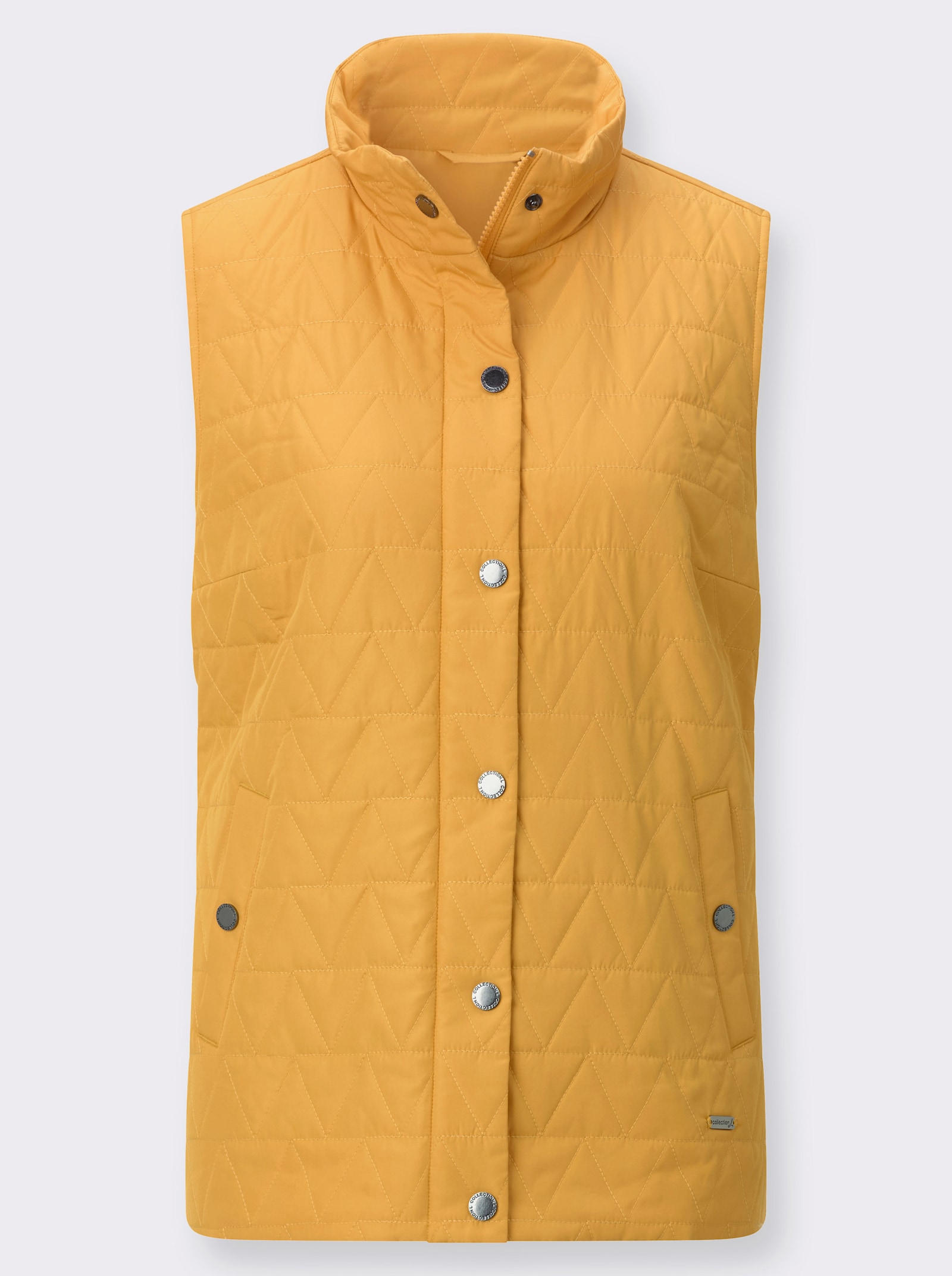 Steppweste mit Stehkragen - ocker
