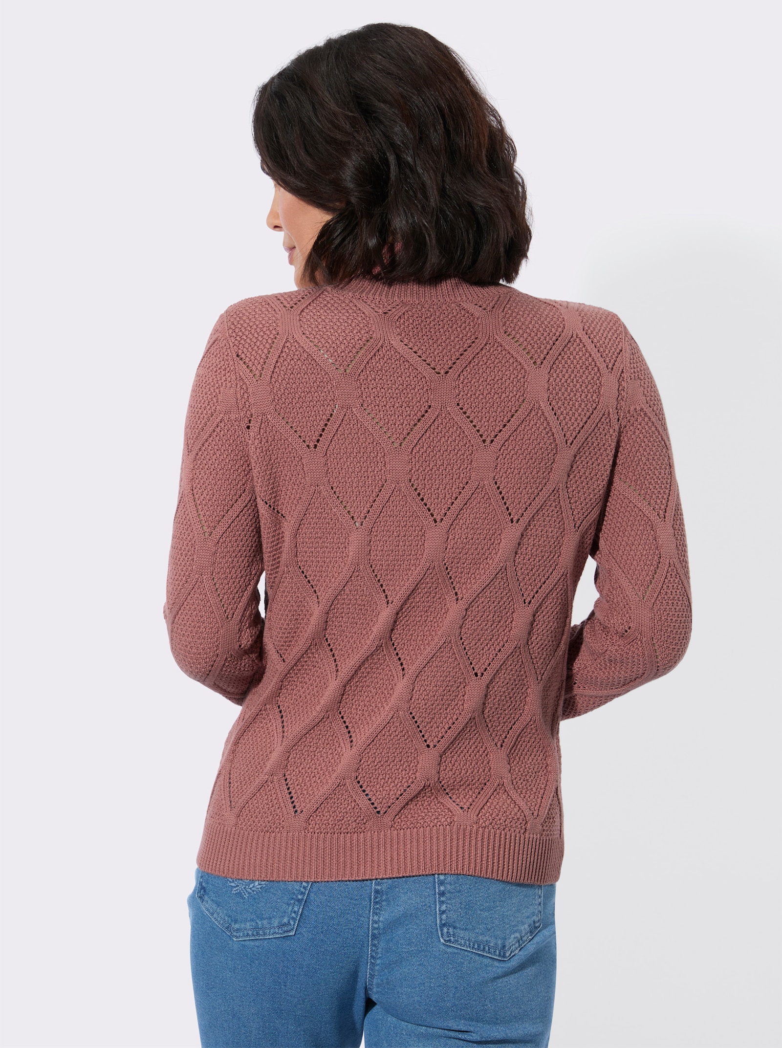 Stehkragenpullover - rosenholz