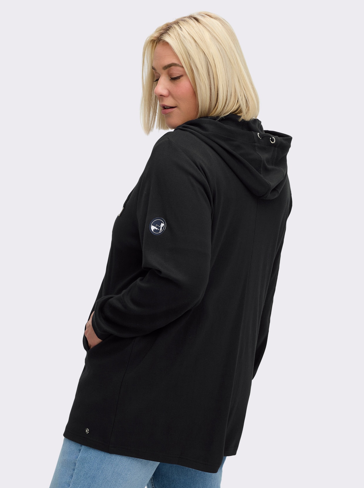 sheego Sweatjacke - schwarz