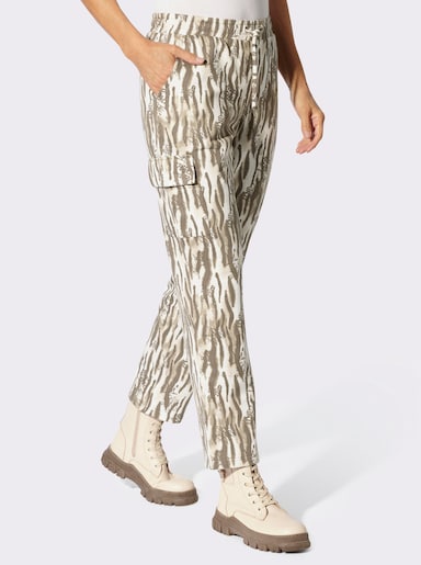 Sweathose im Druck-Dessin - dunkeltaupe-schlamm-gemustert