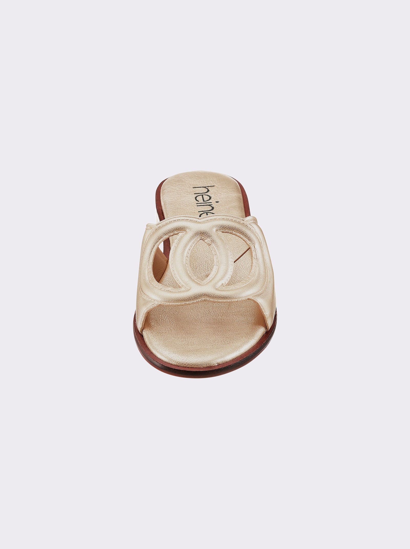 heine Pantolette mit Cut-Out-Muster - goldfarben