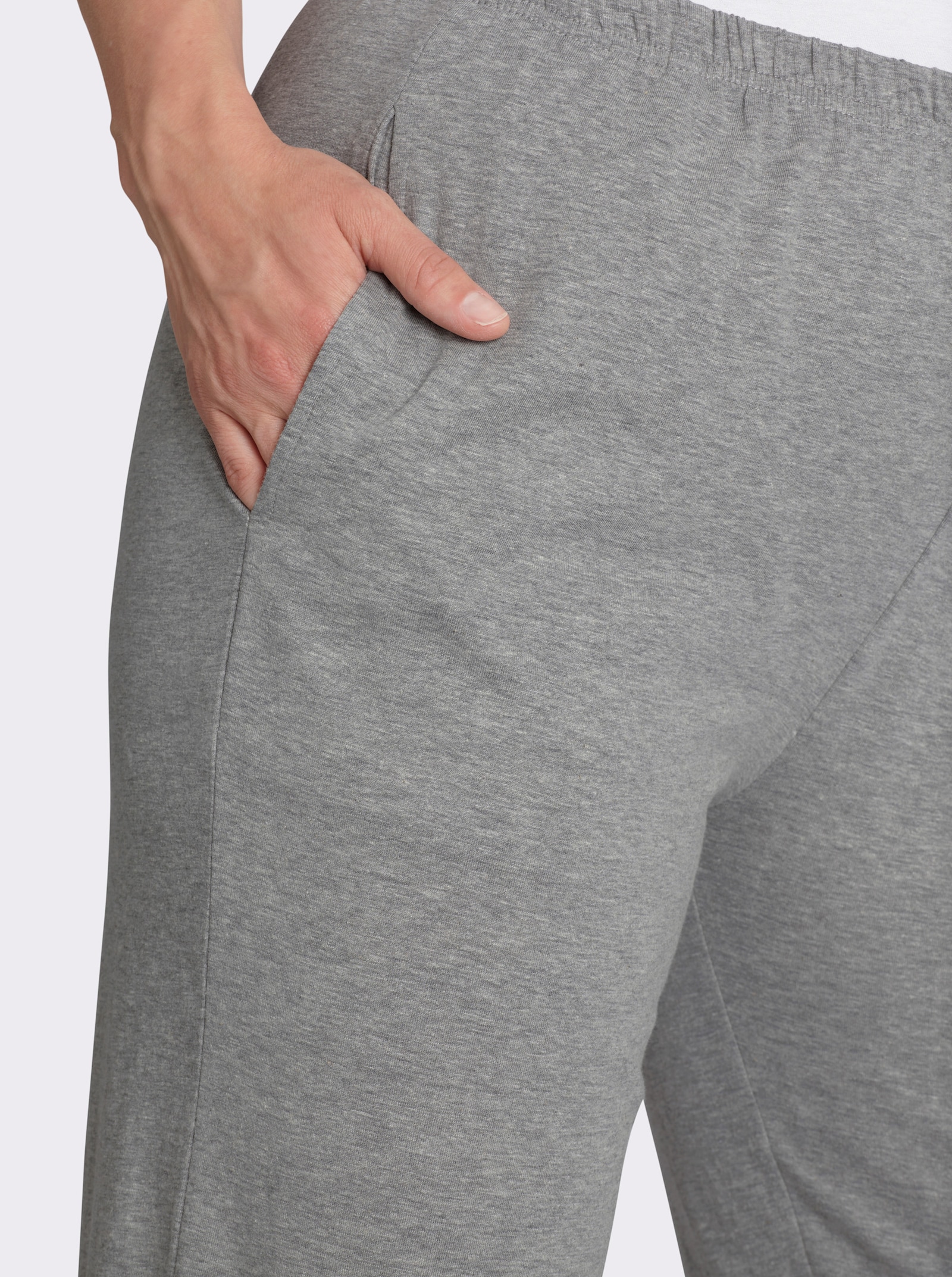 Freizeithose - grau-meliert