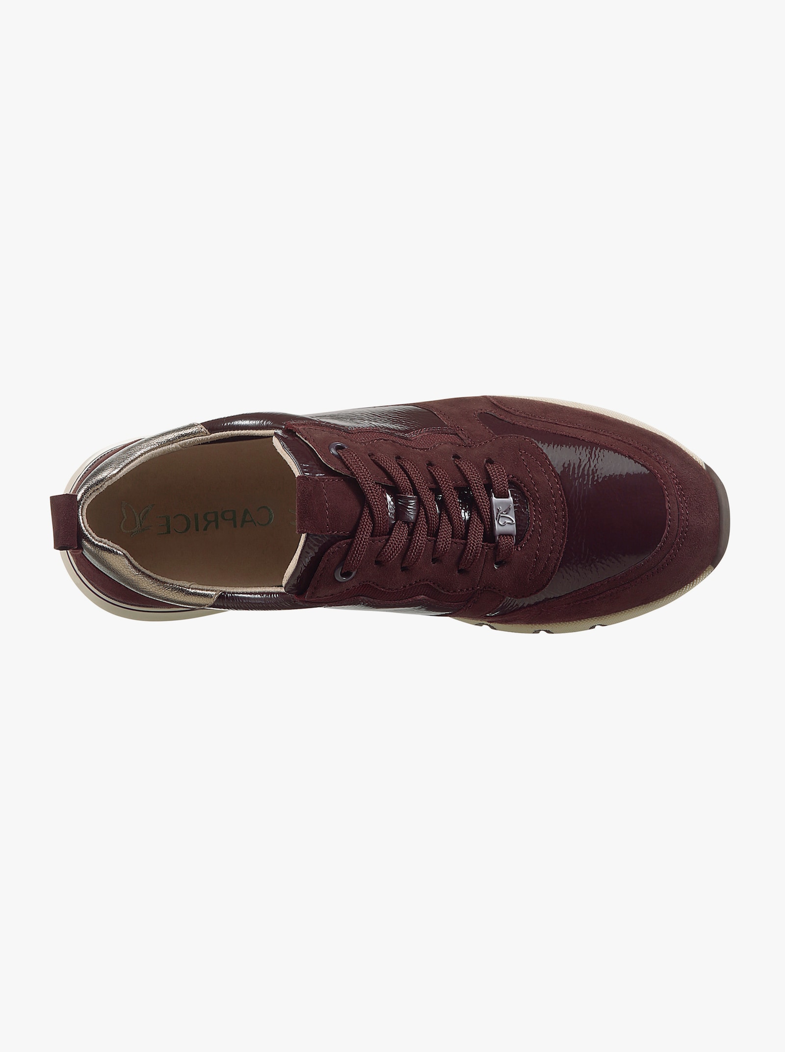 Caprice Sneaker met elastiek opzij - bordeaux