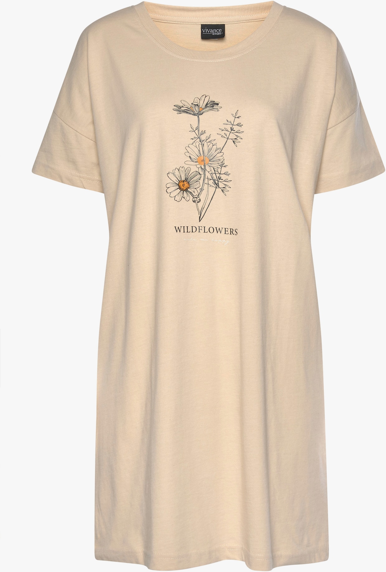 Vivance Dreams Bigshirt - zand + antraciet