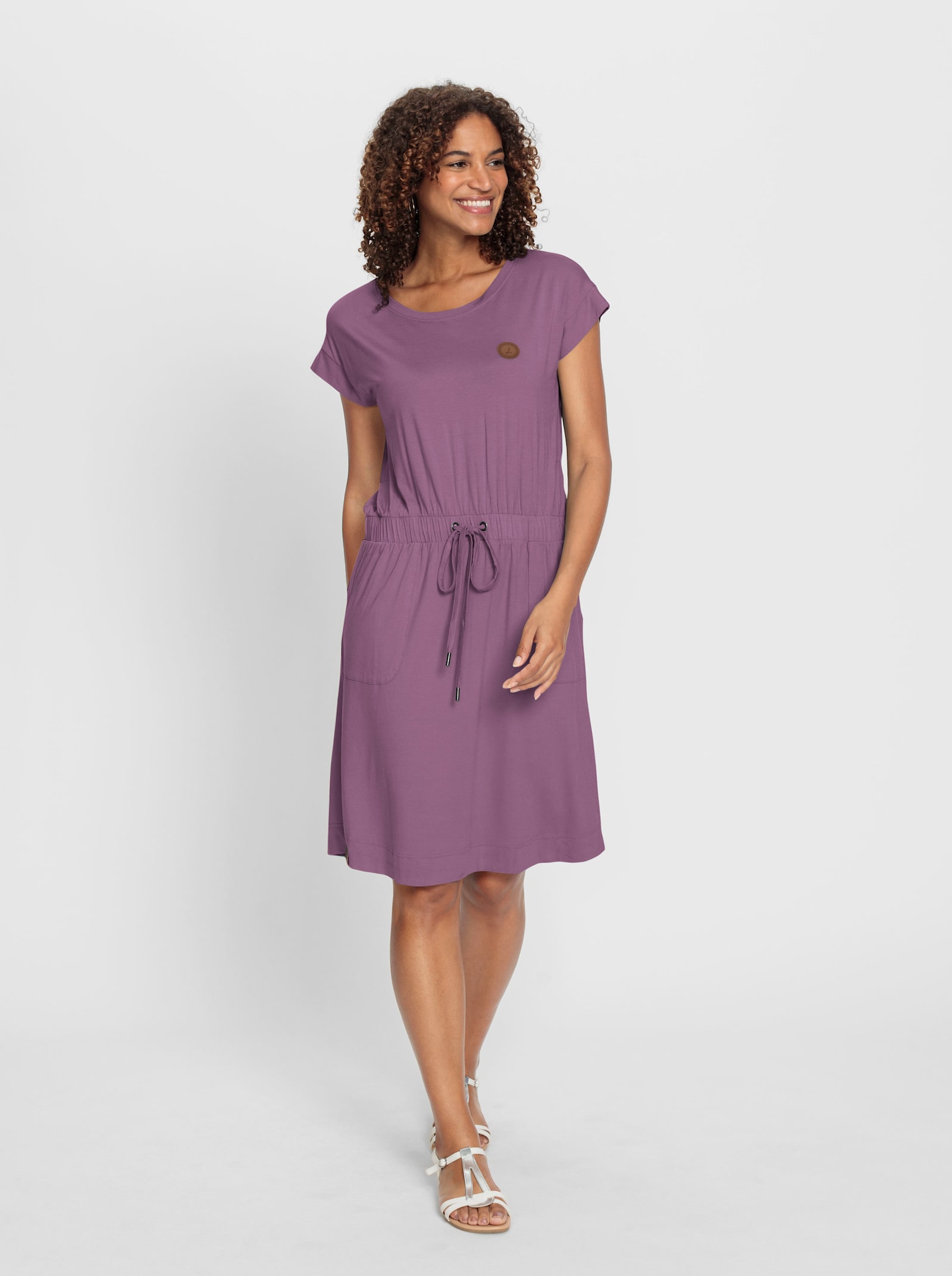 Jerseykleid im Viskose-Mix - violett