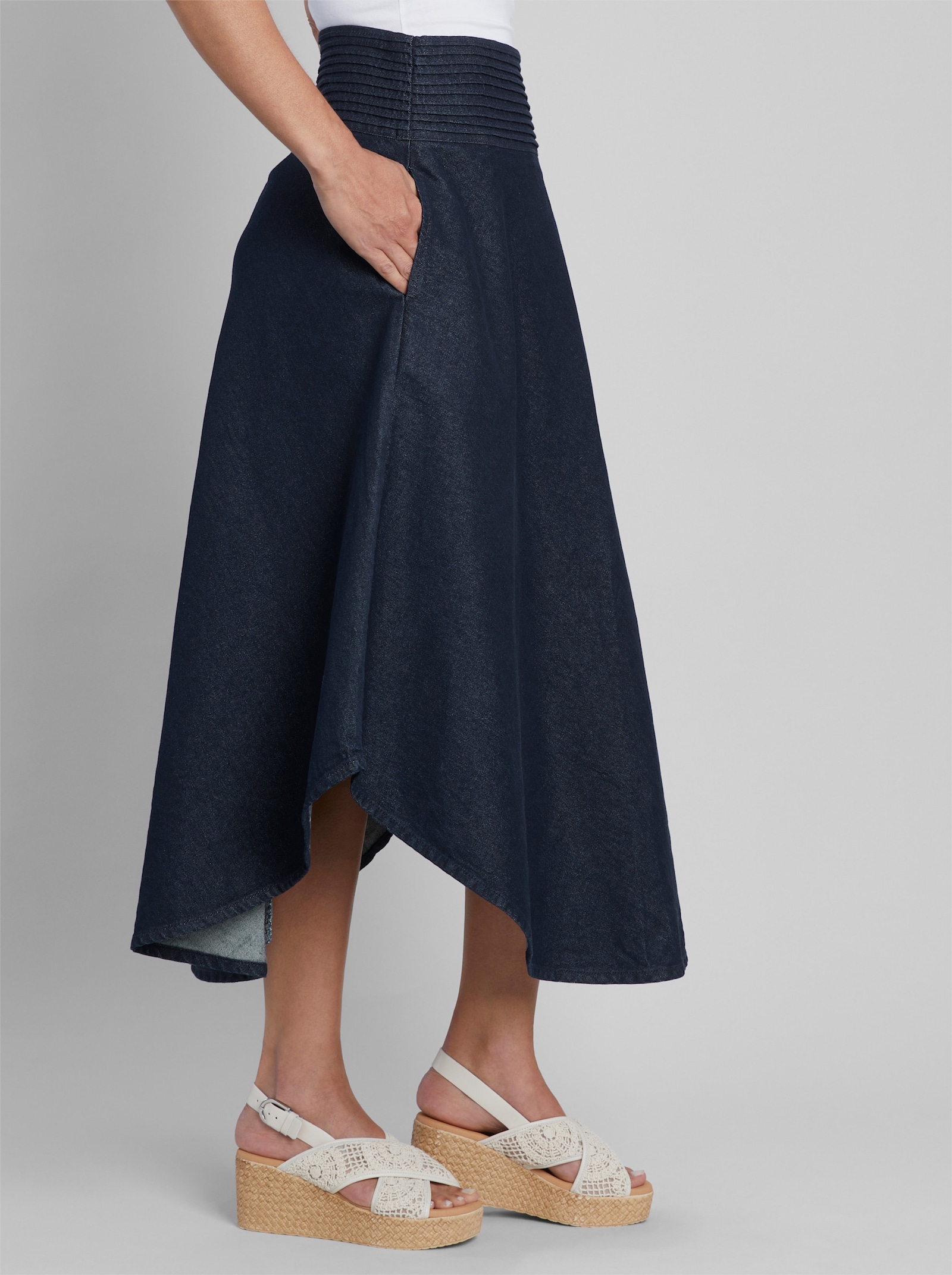 heine Jeansrock mit breitem Dehnbund - dark blue