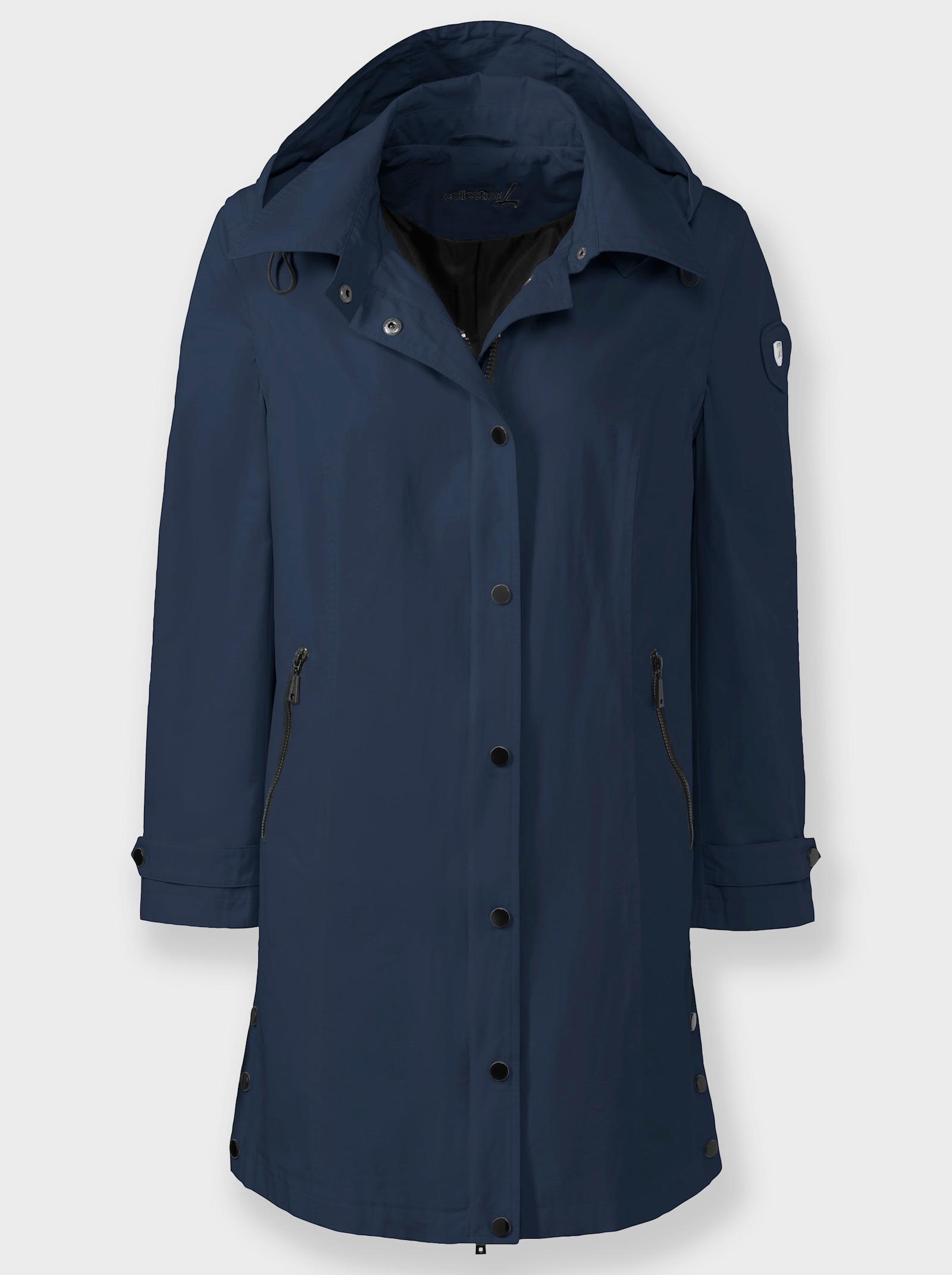 2-in-1-Jacke mit abnehmbarer Kapuze - dunkelblau