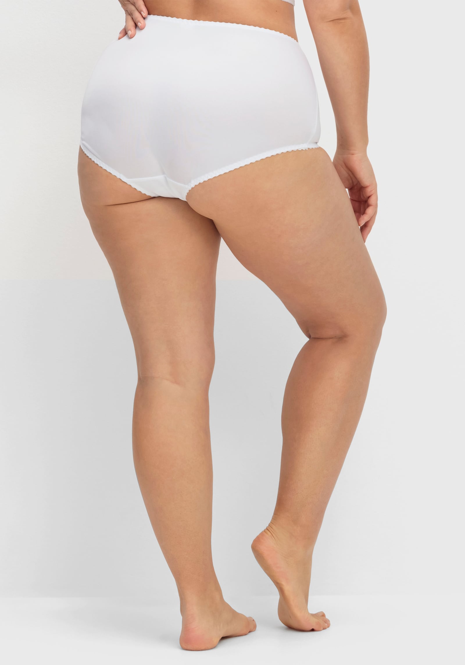 wäschepur Miederslip mit Spitzeneinsatz vorne - weiß