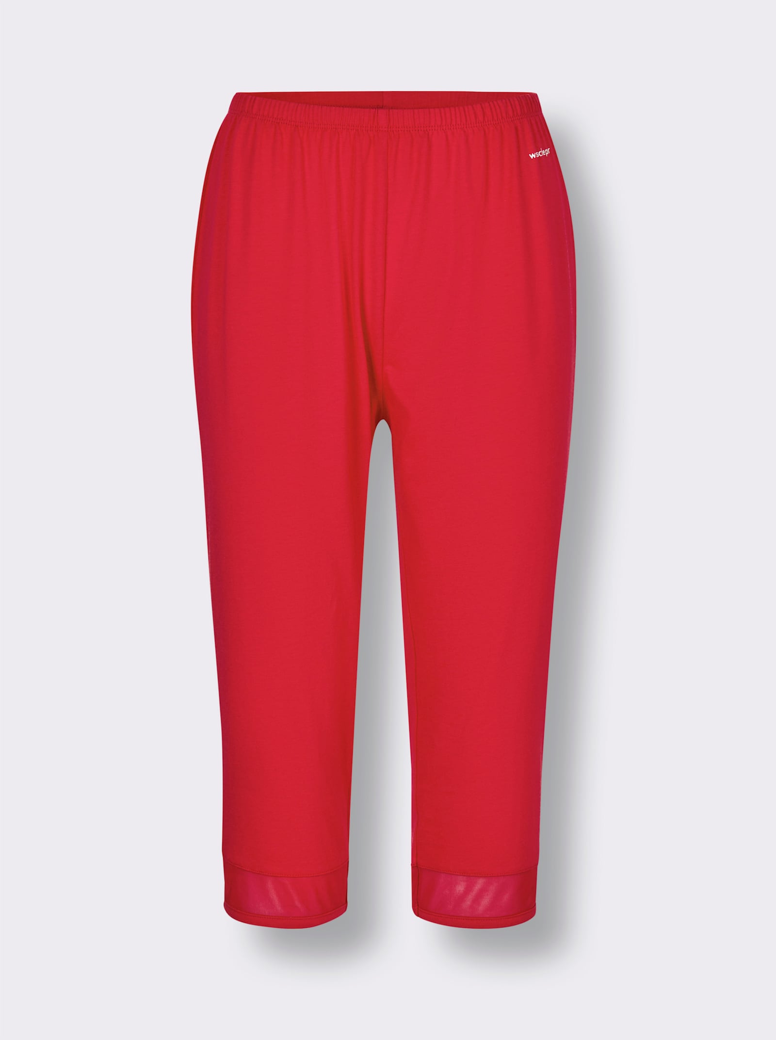 wäschepur Caprihose mit Mesh am Bein - rot