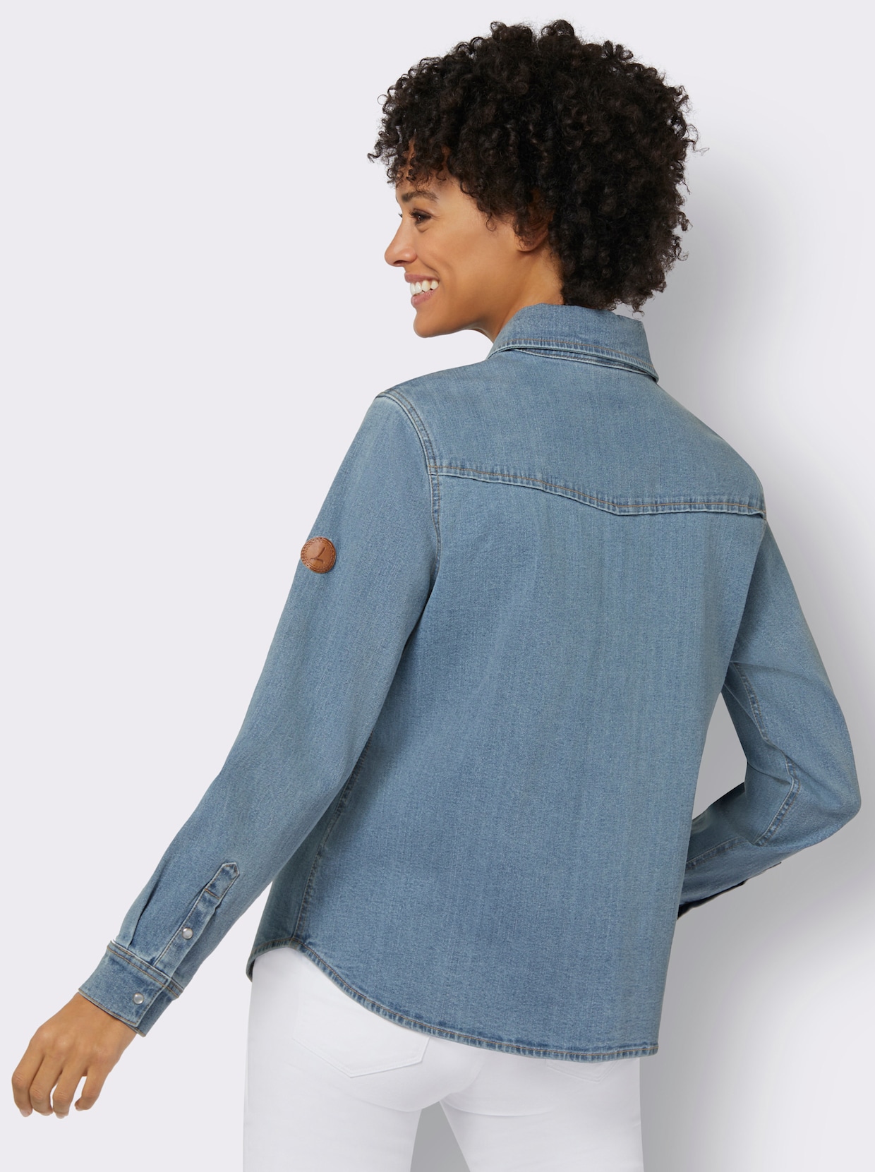 Jeansblouse - blue-bleached