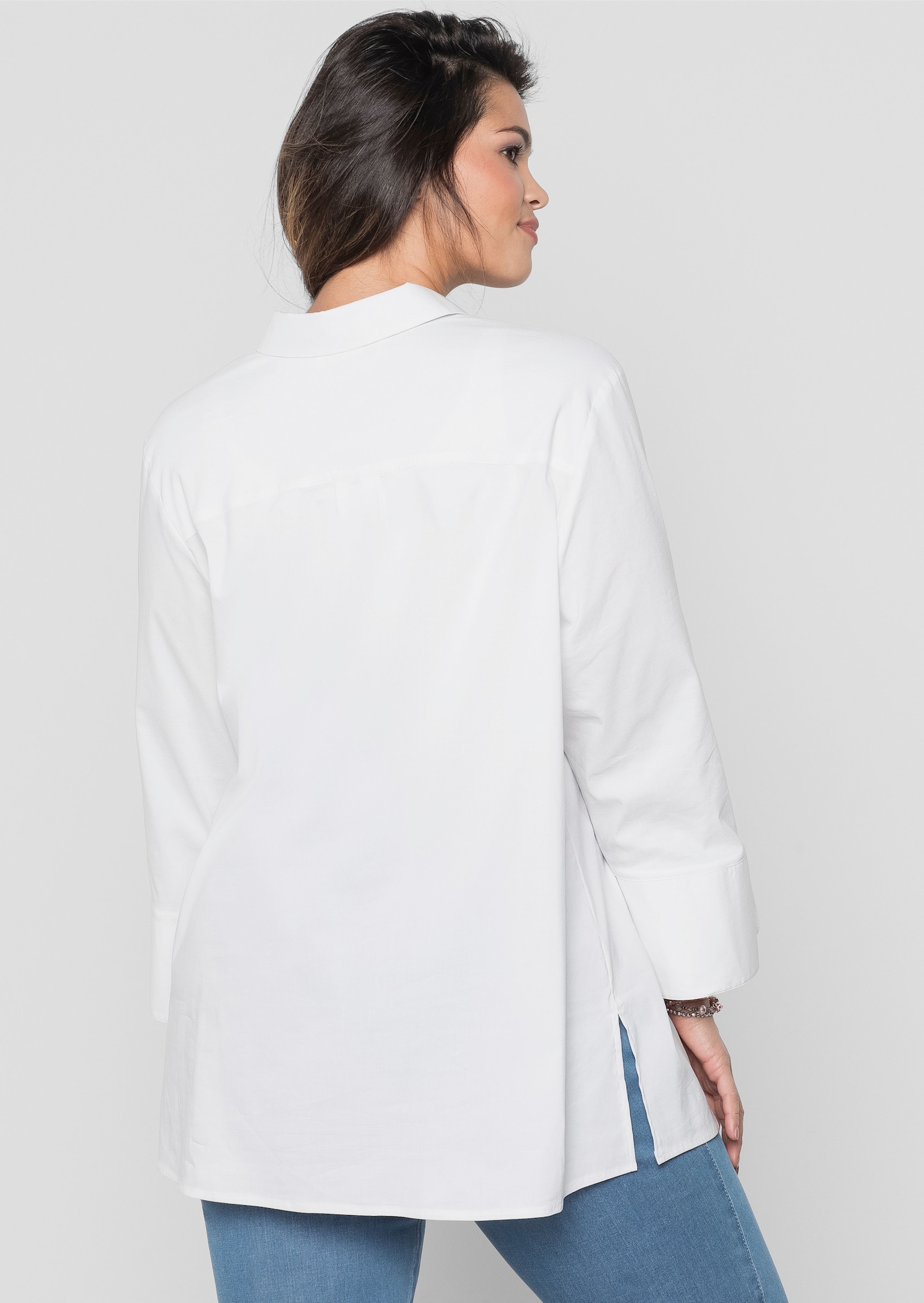 sheego Tunika in leichter A-Linie - weiss