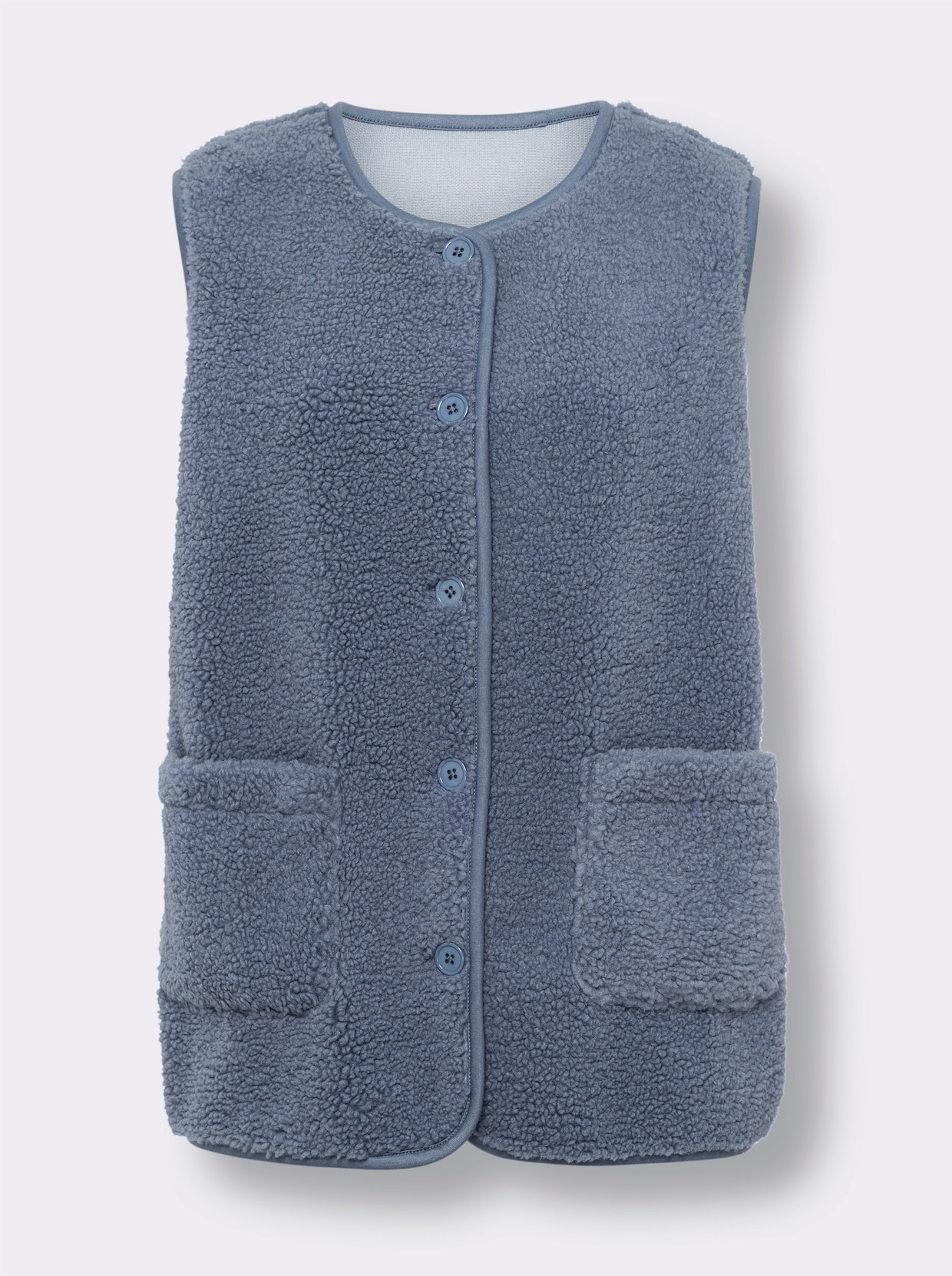 Fleecegilet - duivenblauw