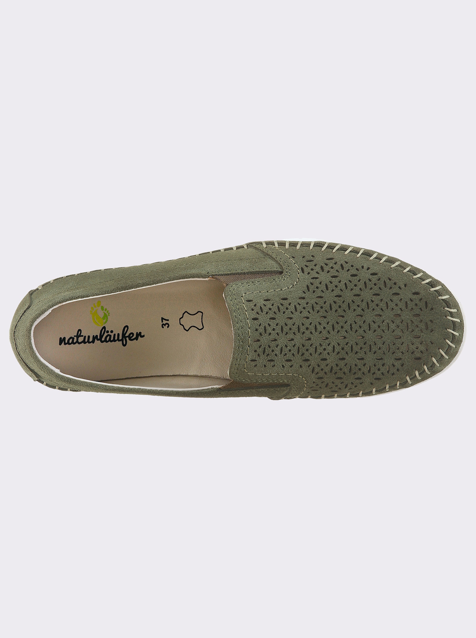 Naturläufer Slipper mit Gummizug - schilf