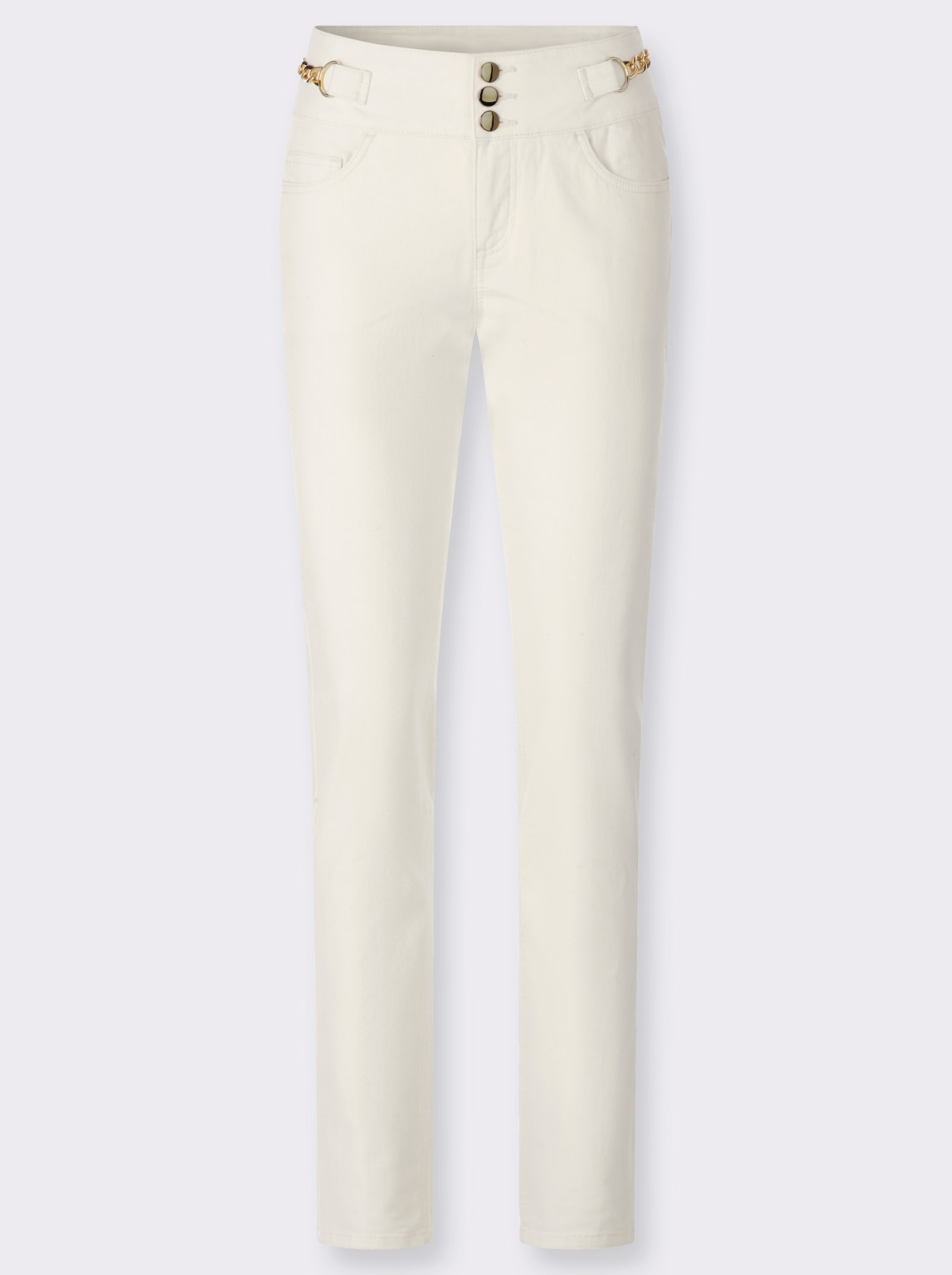 heine Push-up-Jeans mit Ketten-Verzierung - ecru