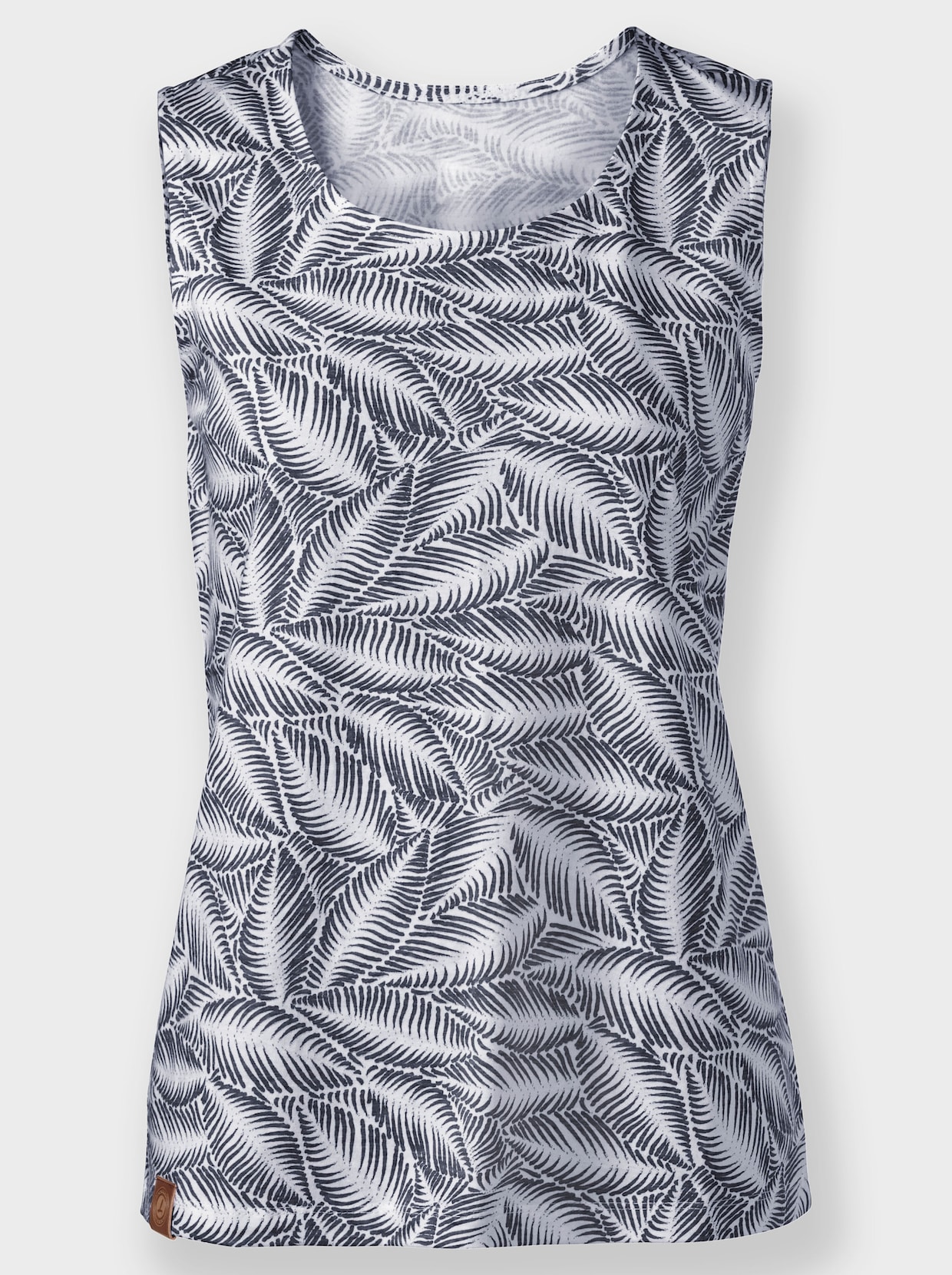 Shirttop - marine/ecru geprint